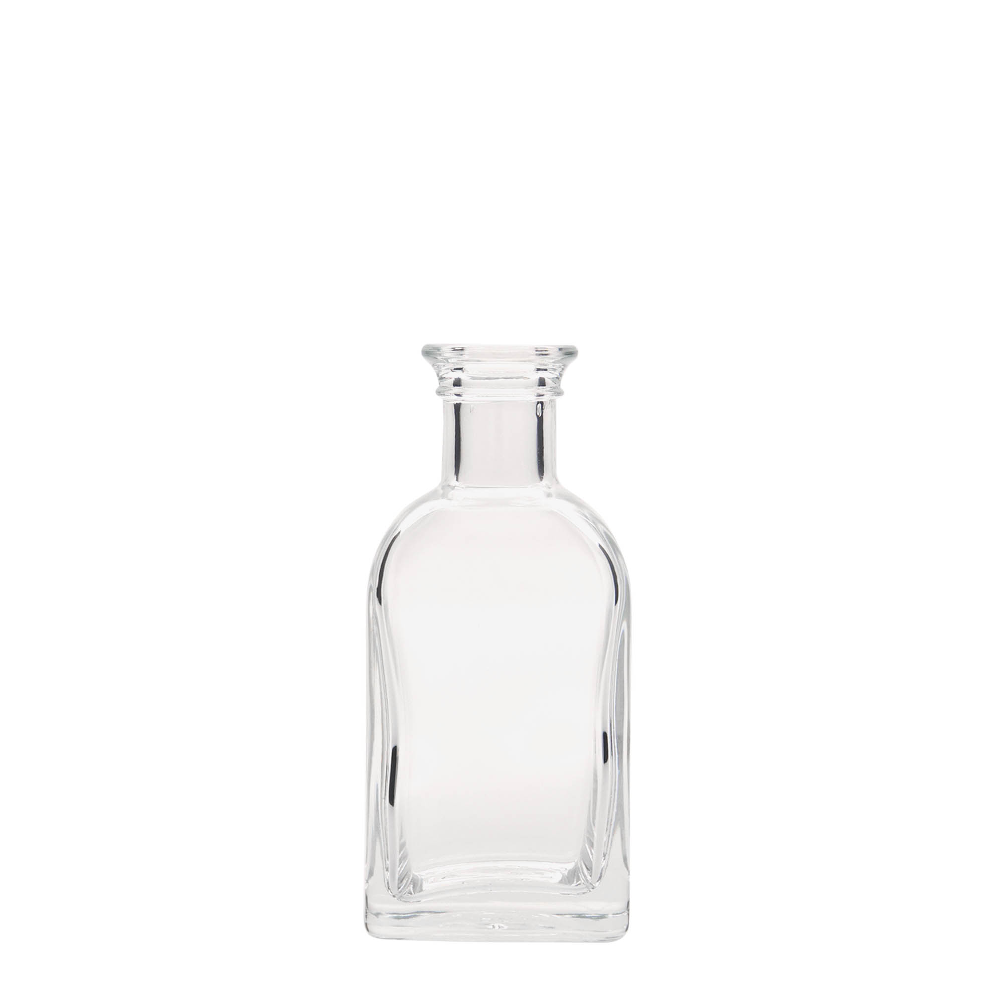 100 ml glassflaske Apoteker Carré, firkantet, åpning: kork 100 ml glassflaske Apoteker Carré, firkantet, åpning: kork