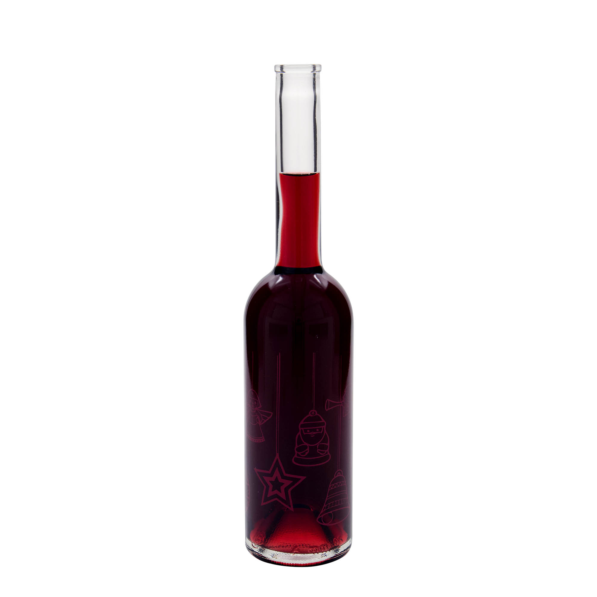 500 ml glassflaske 'Opera', motiv: stjerner, åpning: kork
