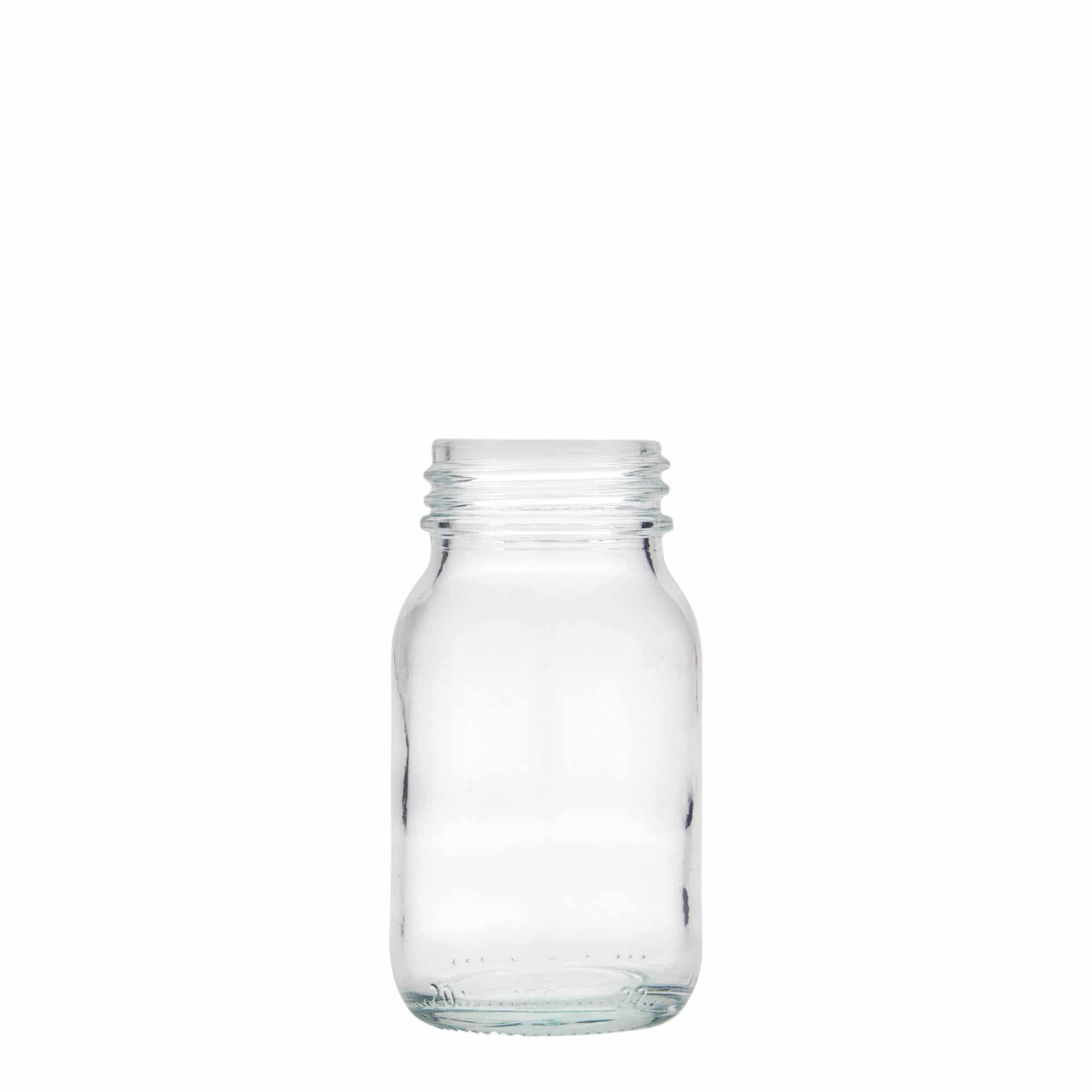 100 ml vidhalset glass, åpning: DIN 40