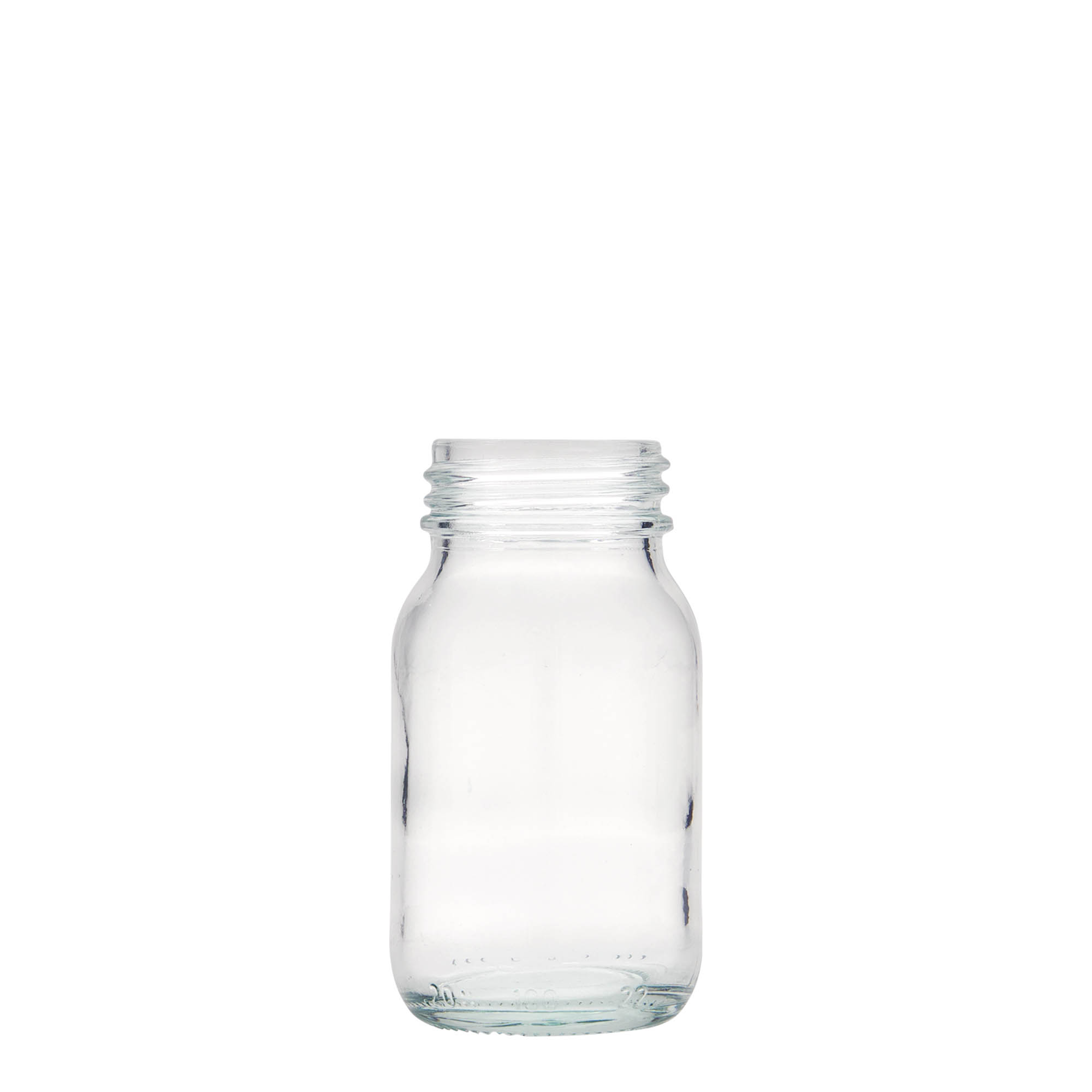 100 ml vid hals glass, åpning: DIN 40 100 ml vid hals glass, åpning: DIN 40