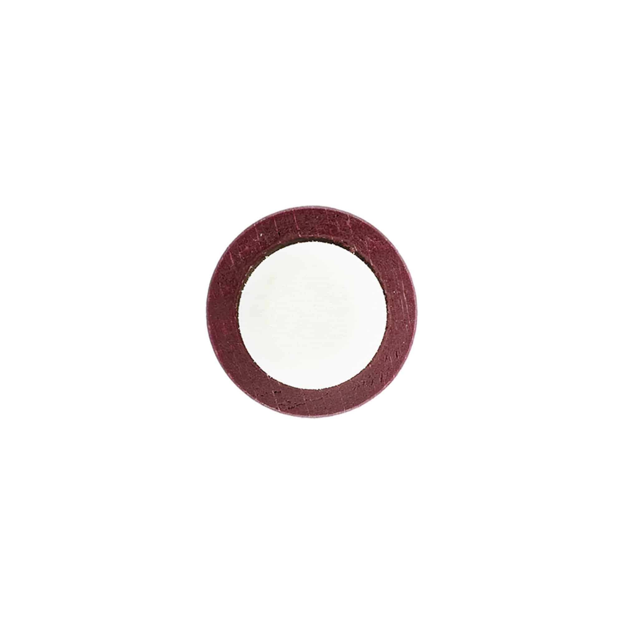 Håndtakskork 19 mm, tre/plast, bordeauxrød, for munningsåpning: kork