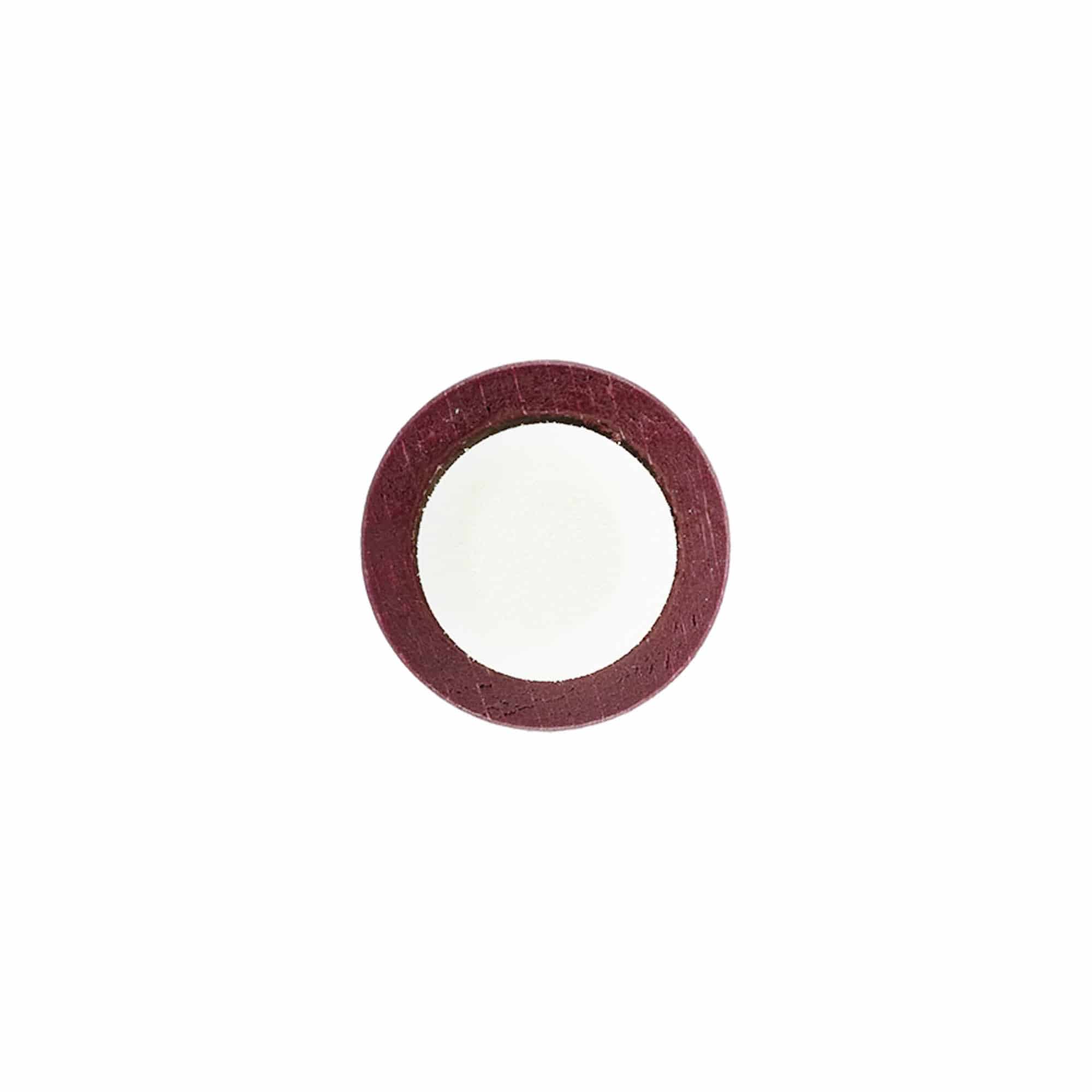 Håndtakskork 19 mm, tre/plast, bordeauxrød, for munningsåpning: kork
