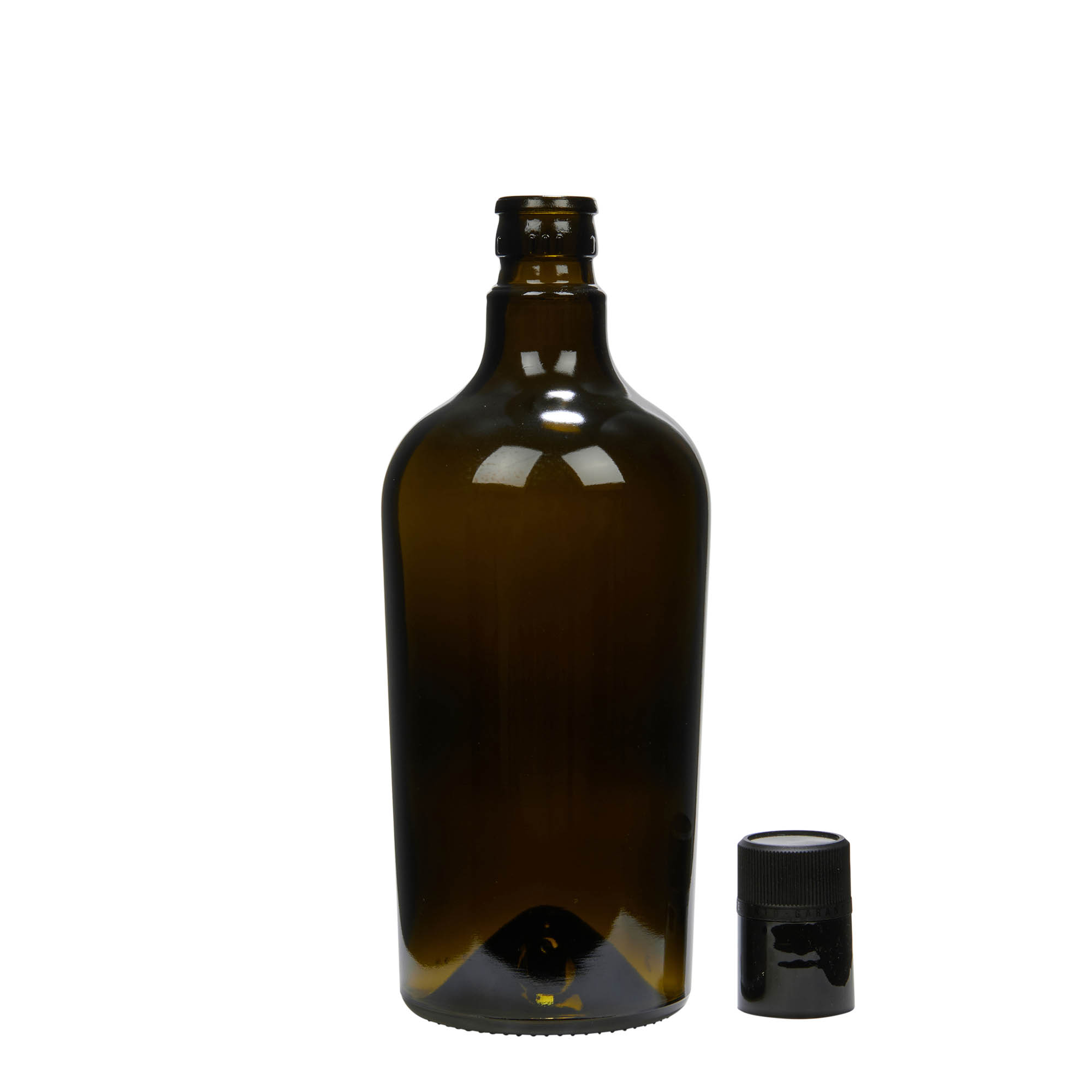750 ml eddik-/oljeflaske 'Oleum', glass, antikkgrønn, åpning: DOP
