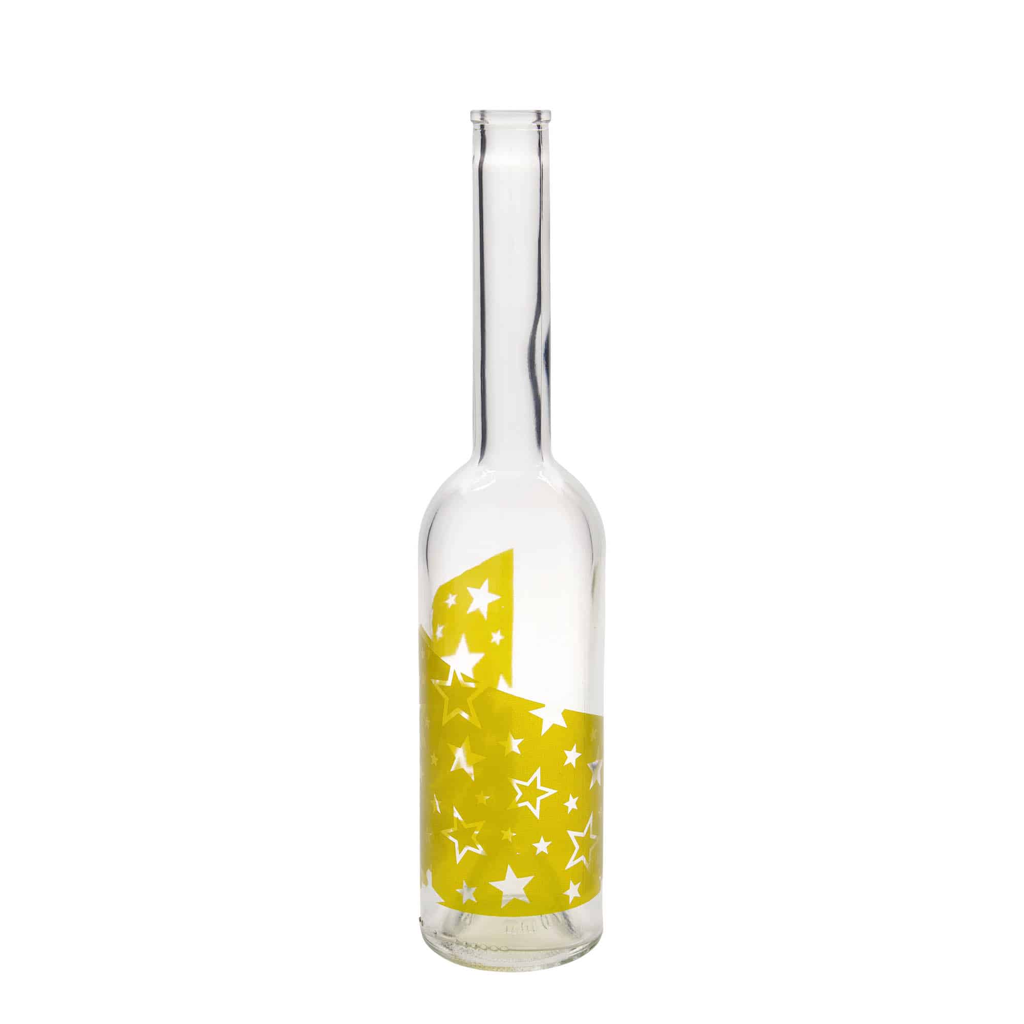 500 ml glassflaske "Opera", motiv: Gullstjerne, åpning: Kork 500 ml glassflaske "Opera", motiv: Gullstjerne, åpning: Kork