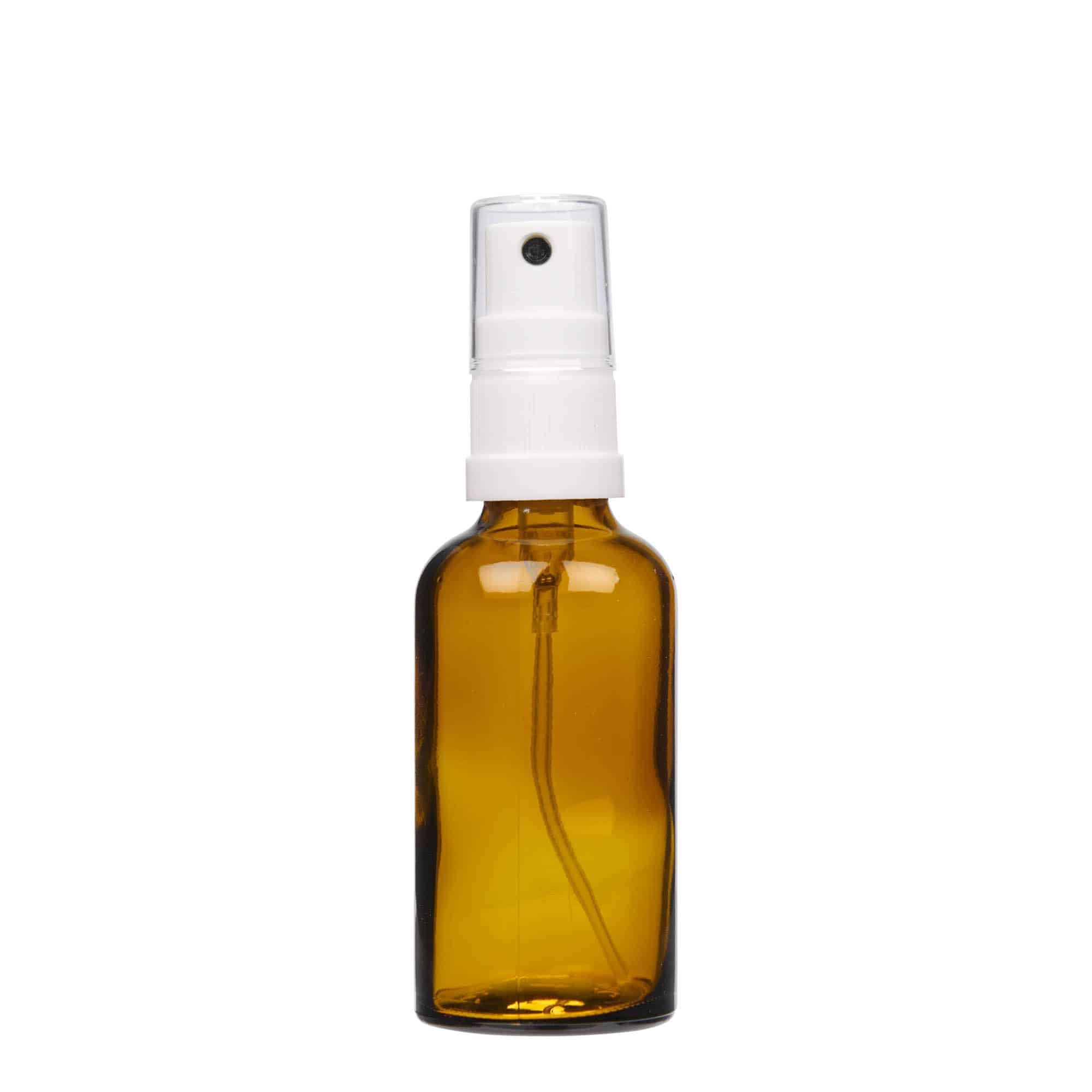 50 ml sprayflaske medisin, glass, brun, åpning: DIN 18
