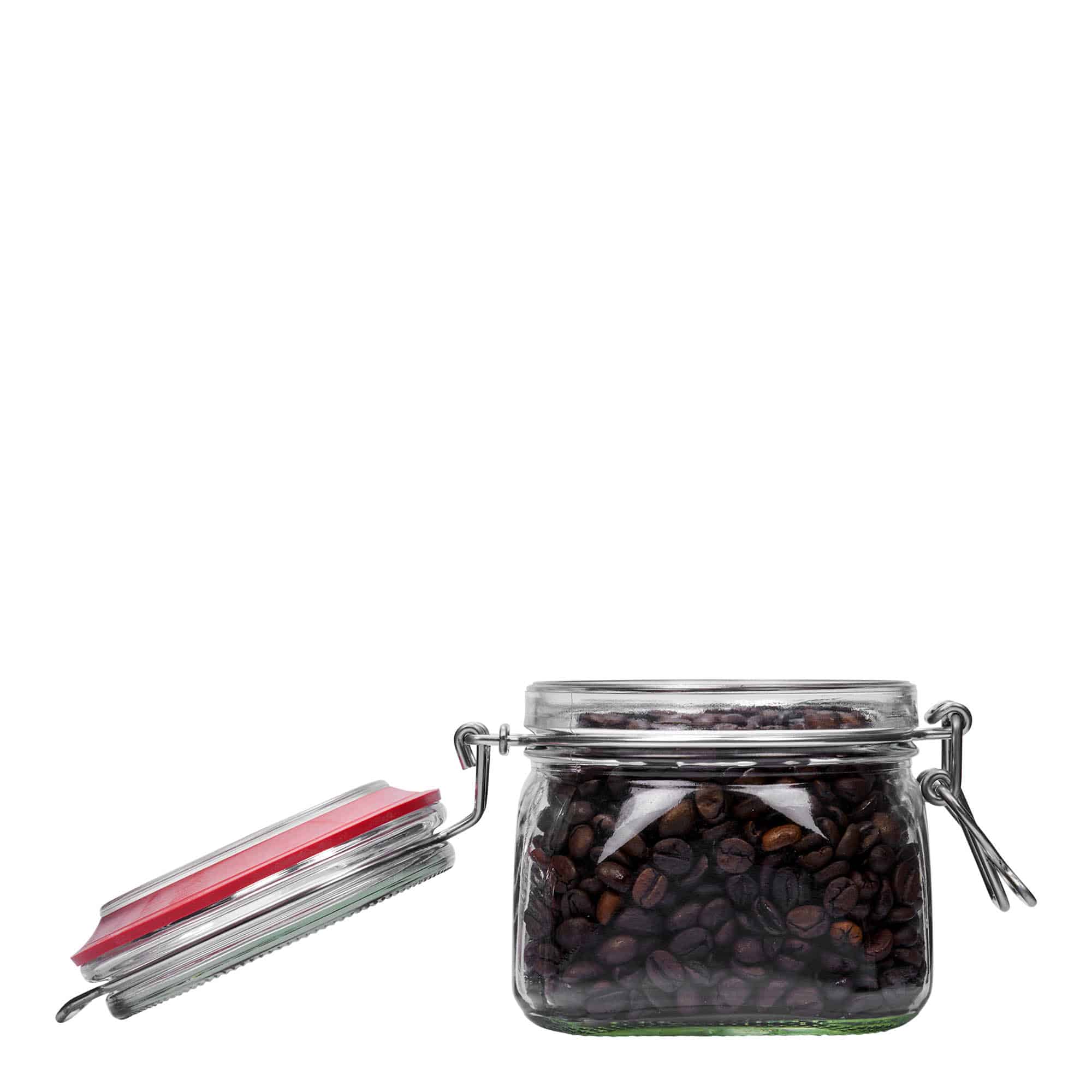 550 ml trådhettelokkglass, firkantet, åpning: trådhettelåsing 550 ml trådhettelokkglass, firkantet, åpning: trådhettelåsing