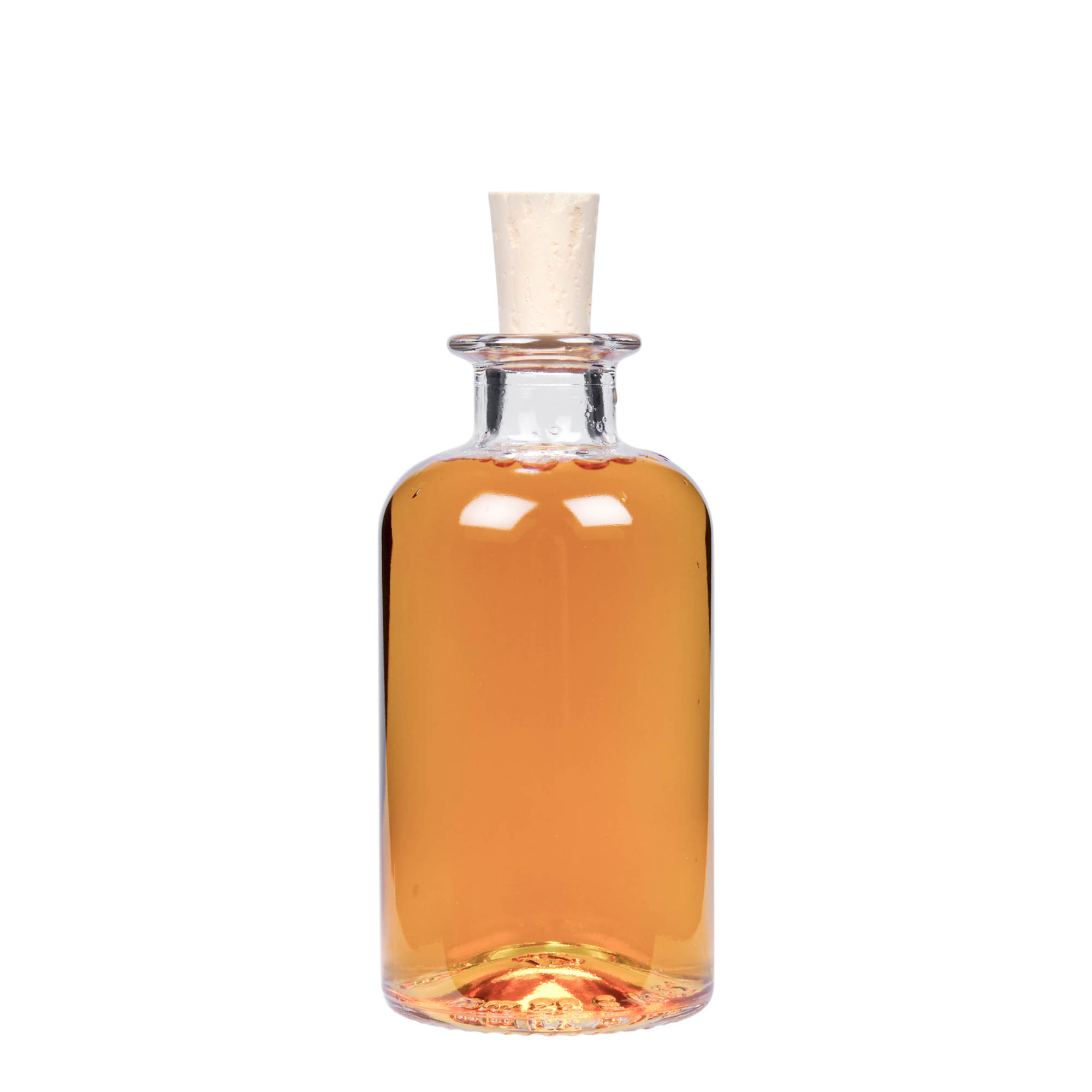 250 ml glassflaske apotek, åpning: kork