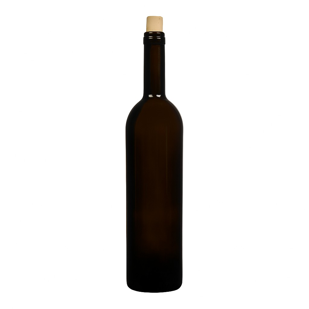 750 ml vinflaske 'Liberty', antikkgrønn, åpning: kork