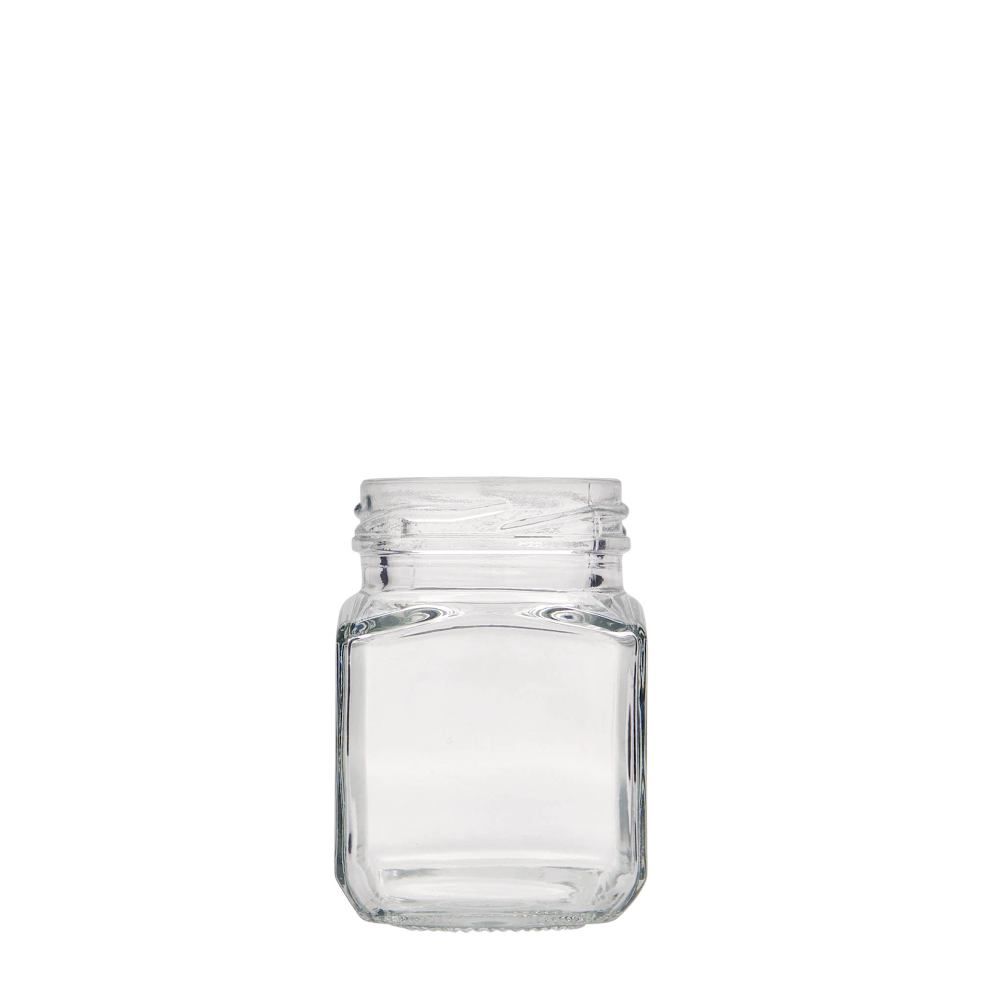 106 ml firkantet glass, åpning: Twist-Off (TO 48) 106 ml firkantet glass, åpning: Twist-Off (TO 48)