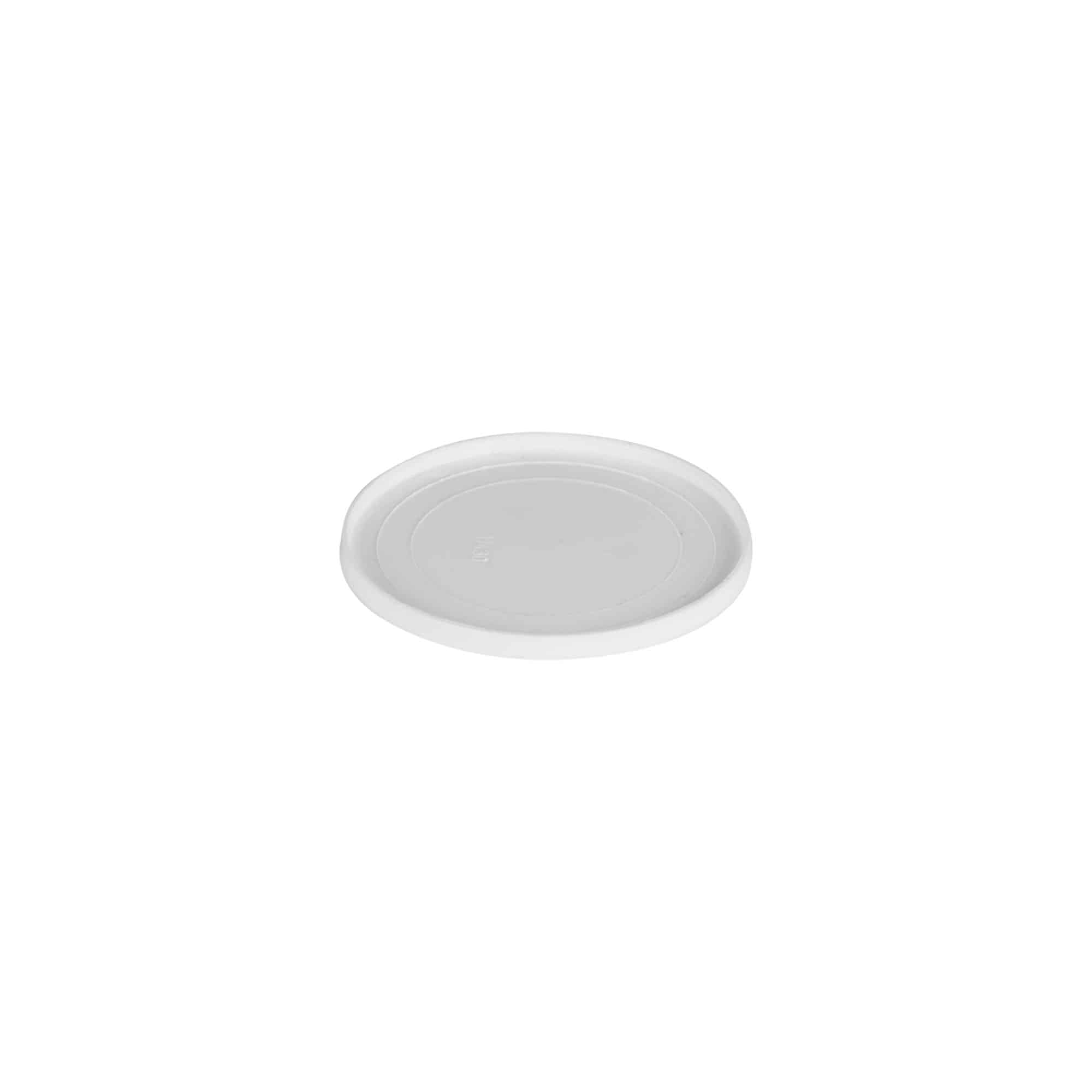 Dekkskive for 15 ml 'Bianca', PP-plast, hvit