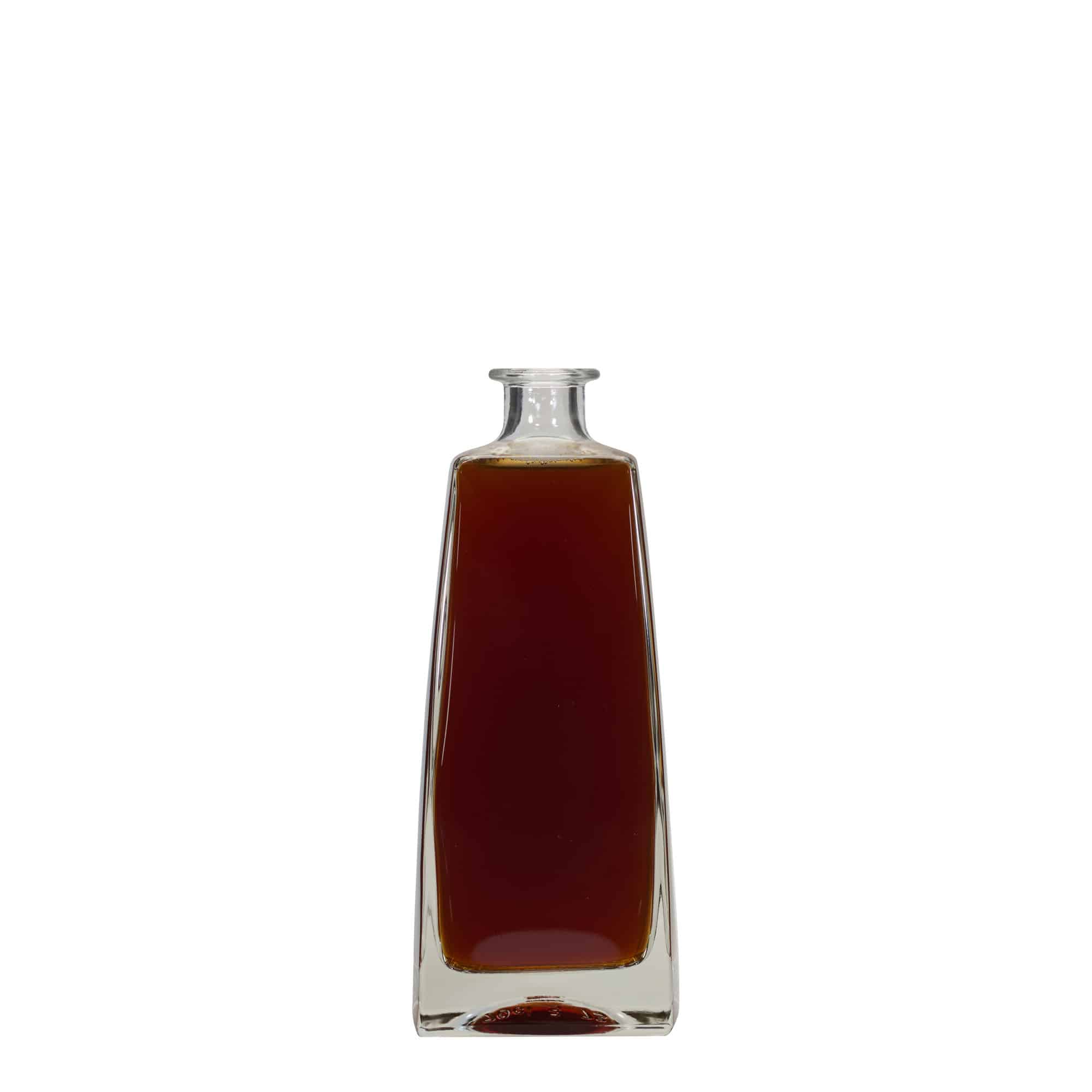 700 ml glassflaske "Timmy", firkantet, åpning: Kork
