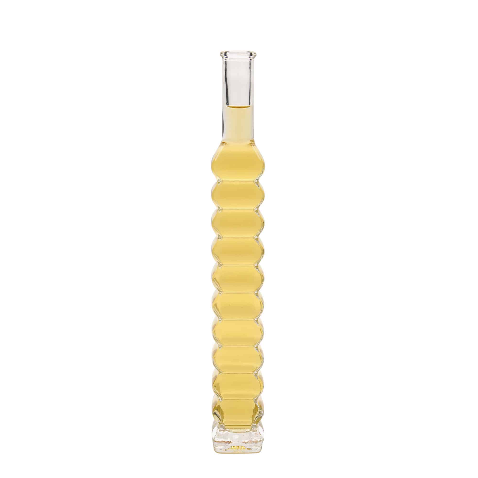 200 ml glassflaske "Roma, kvadratisk, åpning: Kork