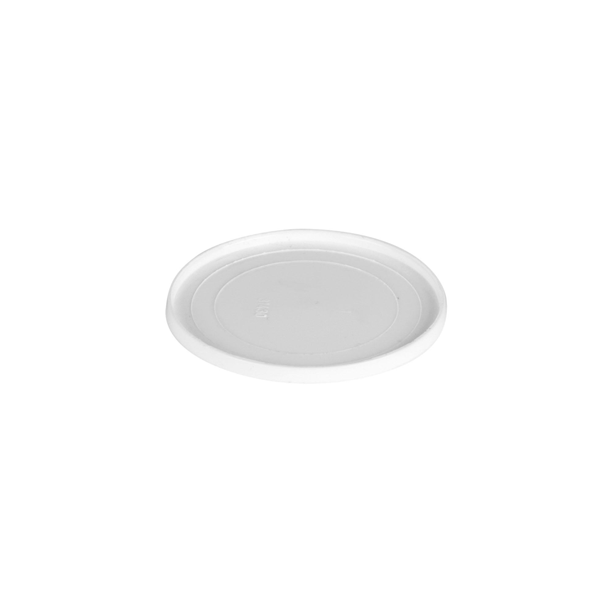 Dekkskive for 30 ml 'Bianca', PP-plast, hvit