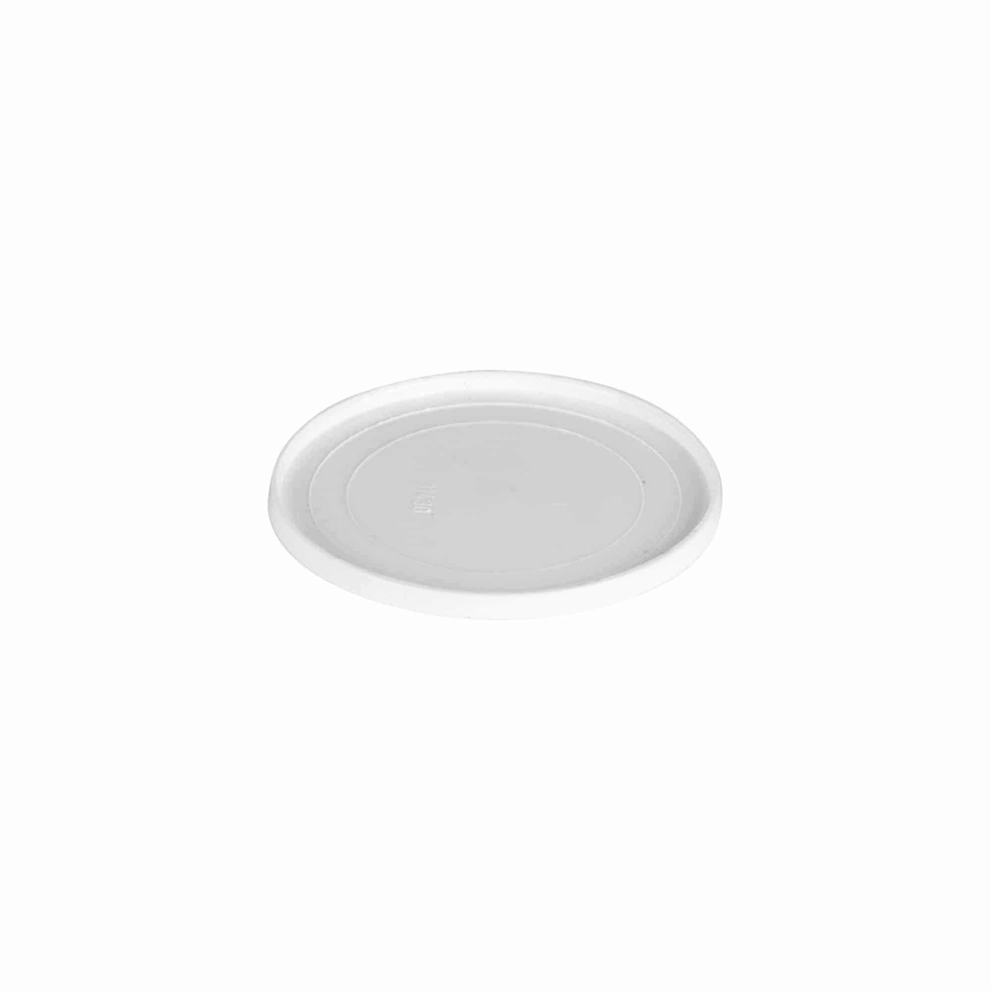 Dekkskive for 30 ml 'Bianca', PP-plast, hvit