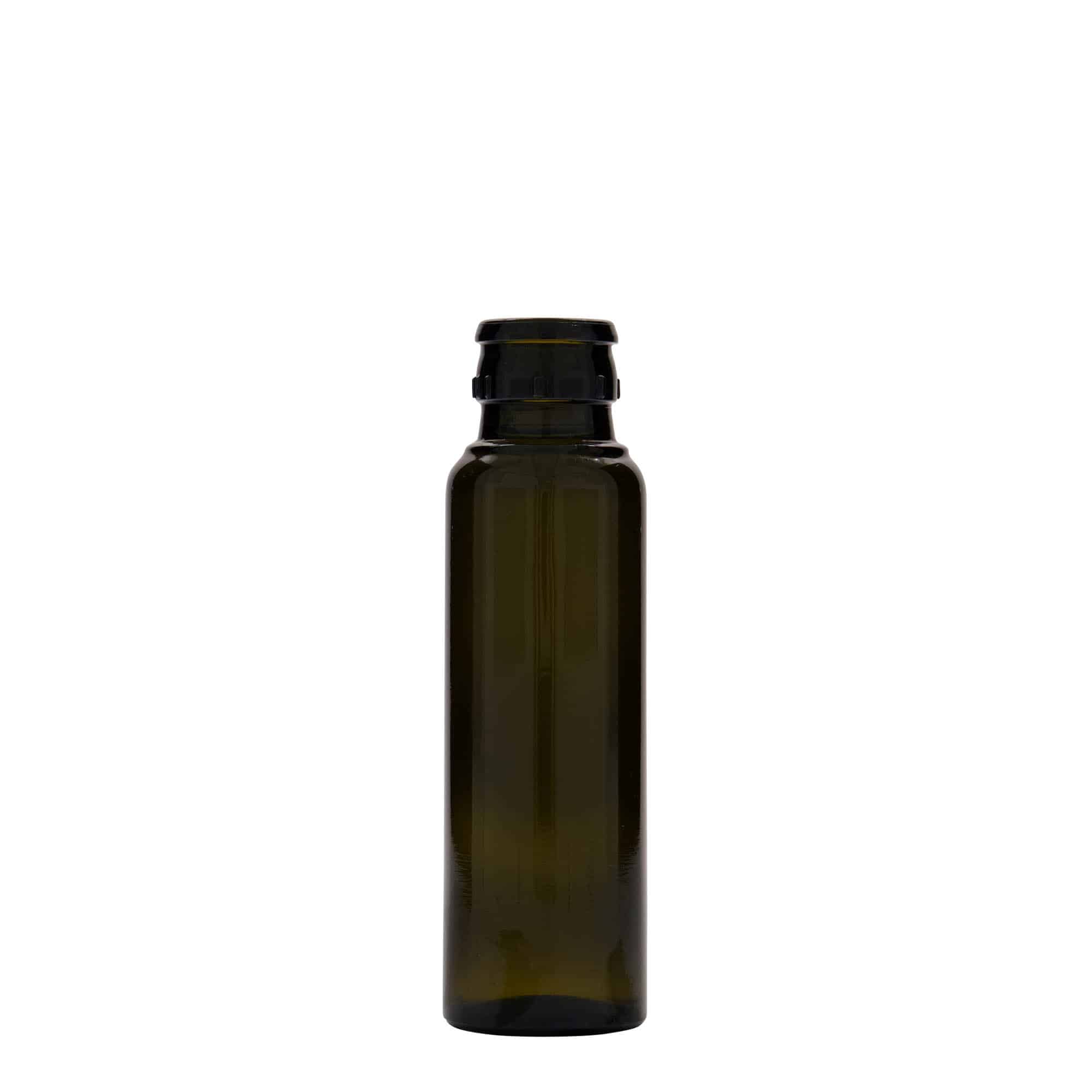 100 ml eddik-/oljeflaske "Willy New", glass, antikkgrønn, åpning: DOP