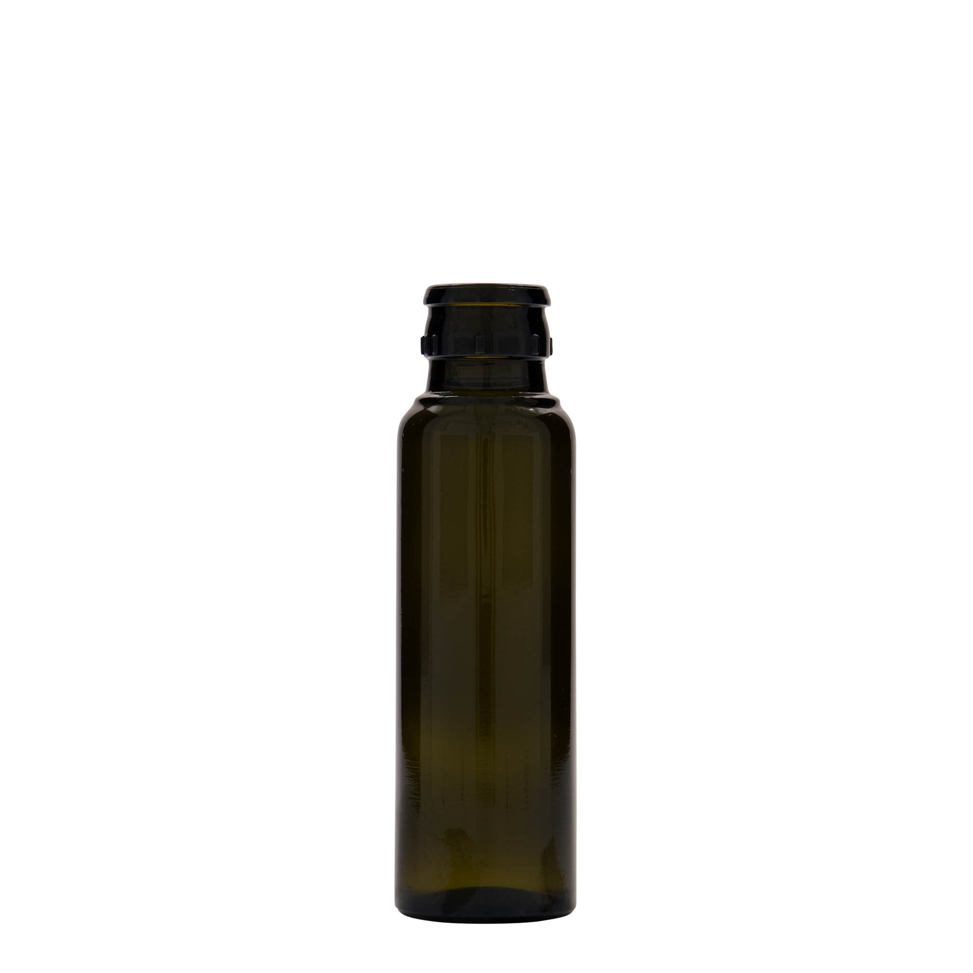 100 ml eddik-/oljeflaske 'Willy New', glass, antikkgrønn, åpning: DOP
