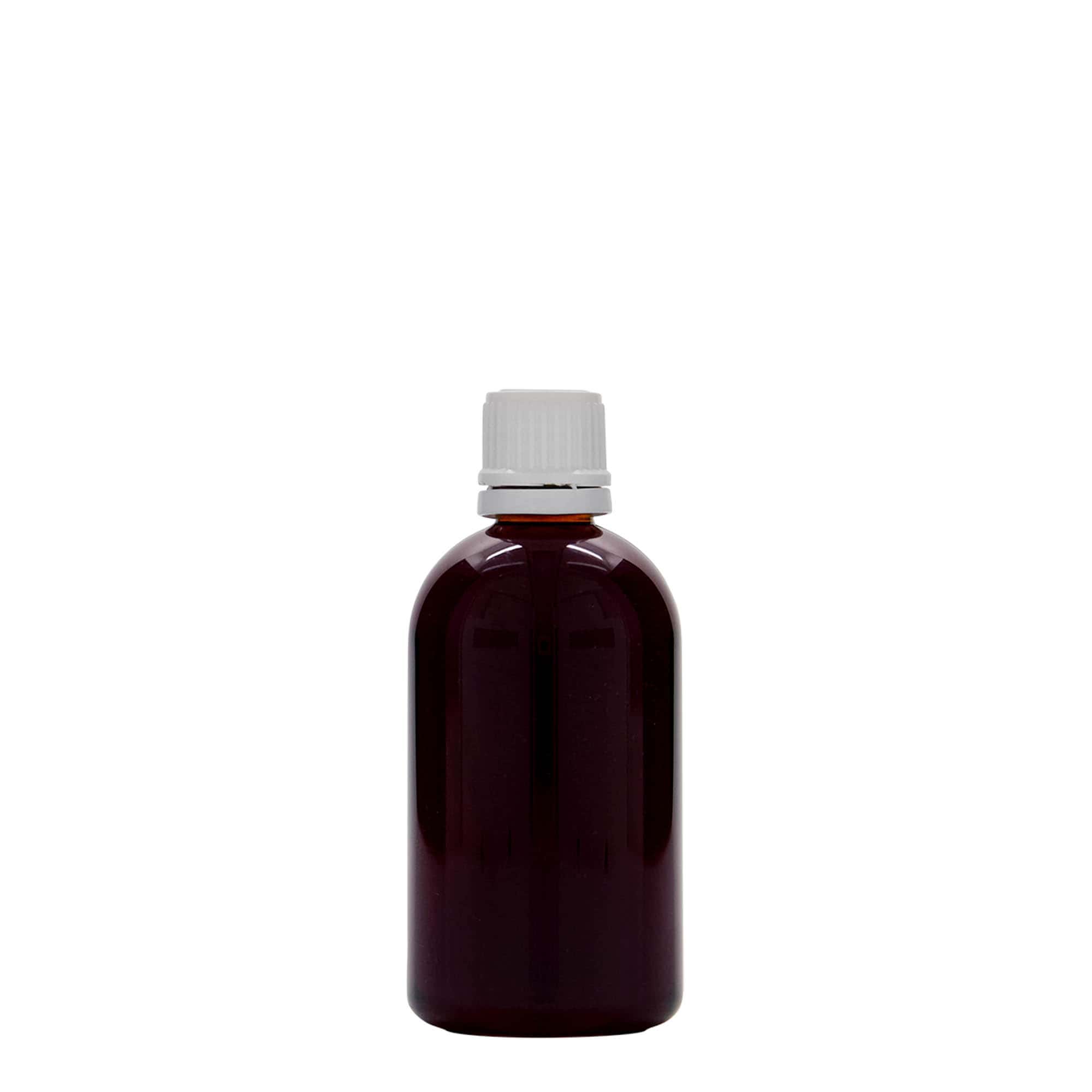 100 ml PET-medisinflaske 'Easy Living', plast, åpning: DIN 18 100 ml PET-medisinflaske 'Easy Living', plast, åpning: DIN 18