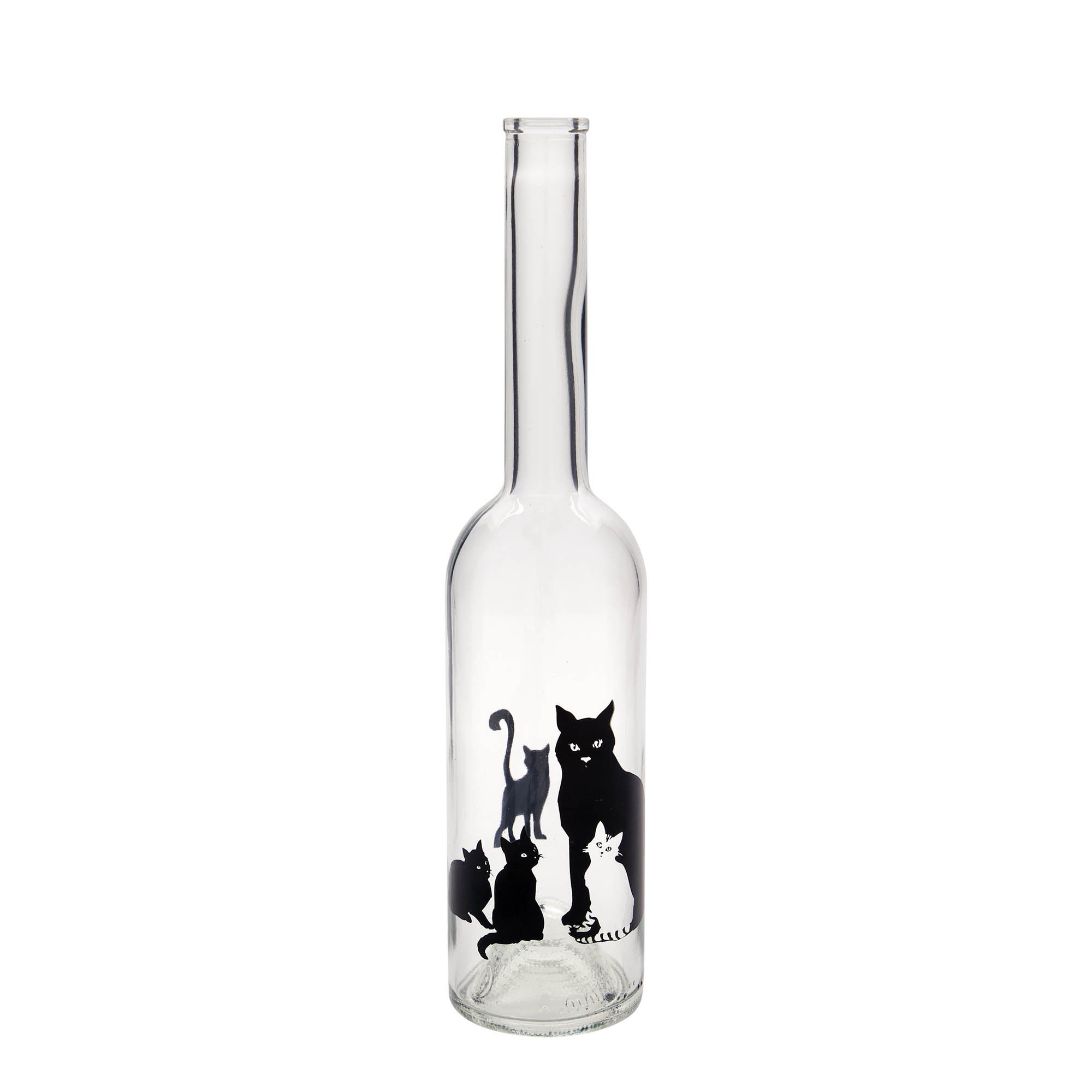 500 ml glassflaske 'Opera', motiv: katter, åpning: kork 500 ml glassflaske 'Opera', motiv: katter, åpning: kork