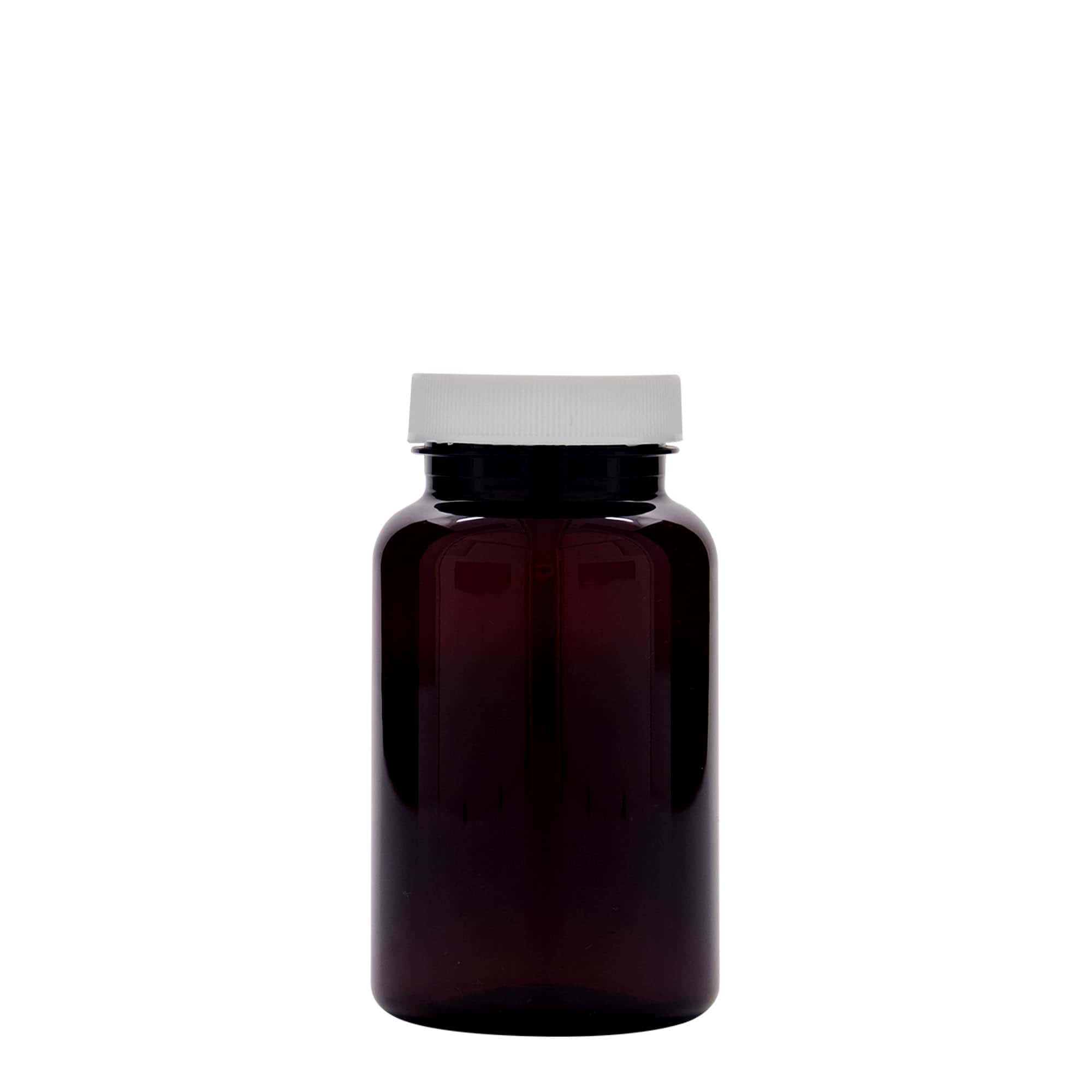 200 ml PET-packer, plast, brun, åpning: GPI 45/400