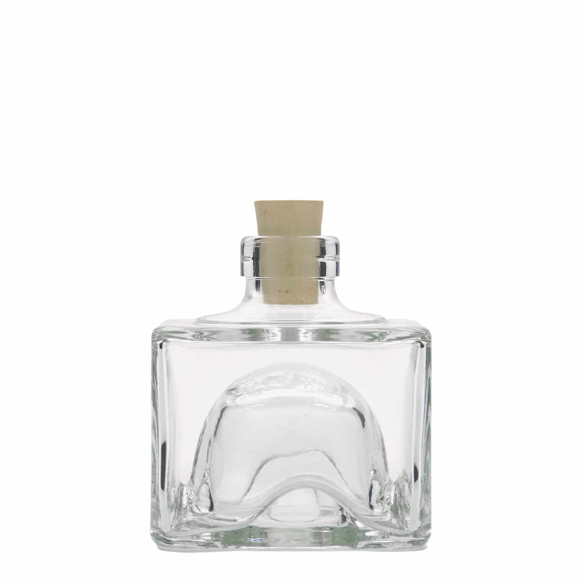 200 ml glassflaske "Cocolores", kvadratisk, åpning: Kork