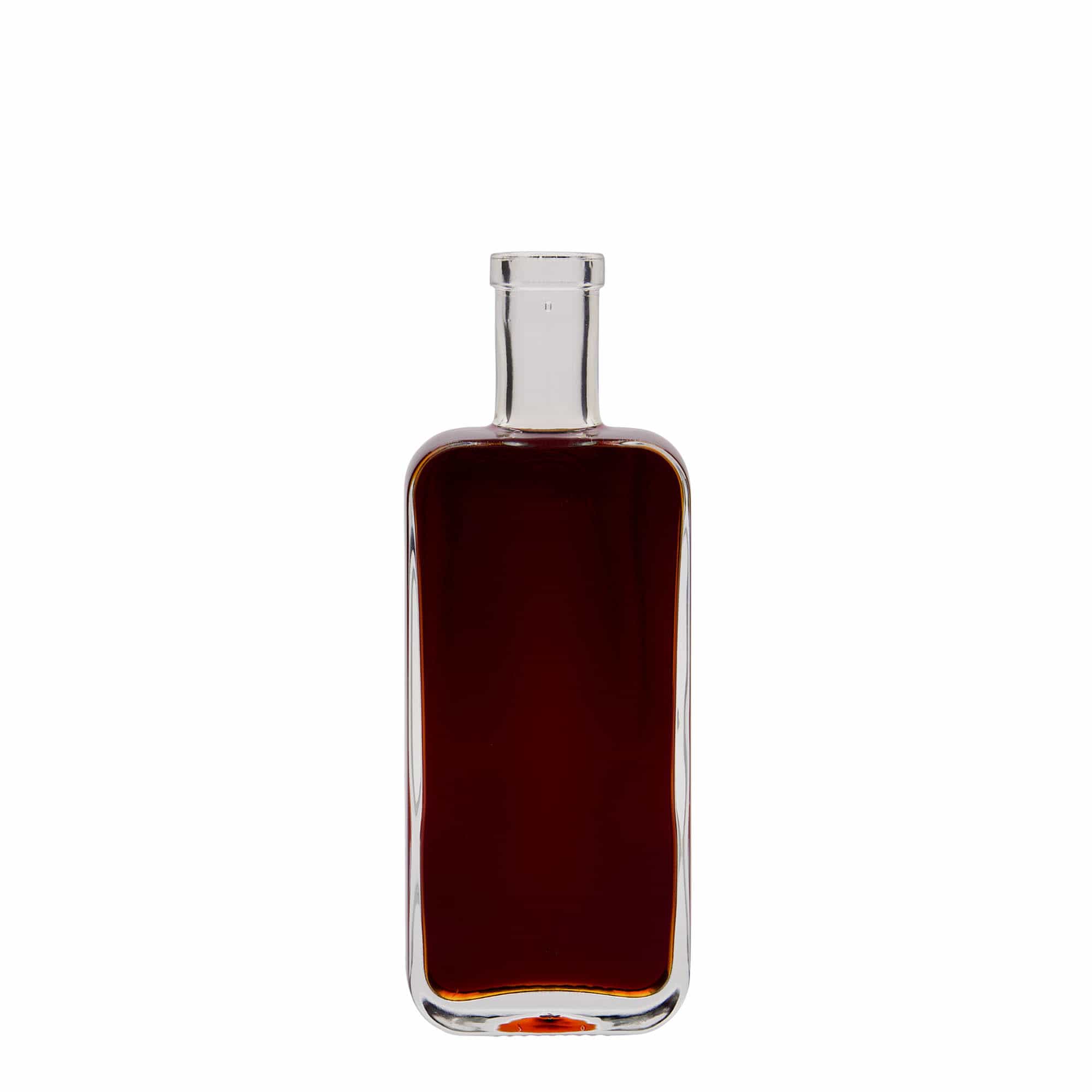 200 ml glassflaske "Nice", firkantet, åpning: Kork