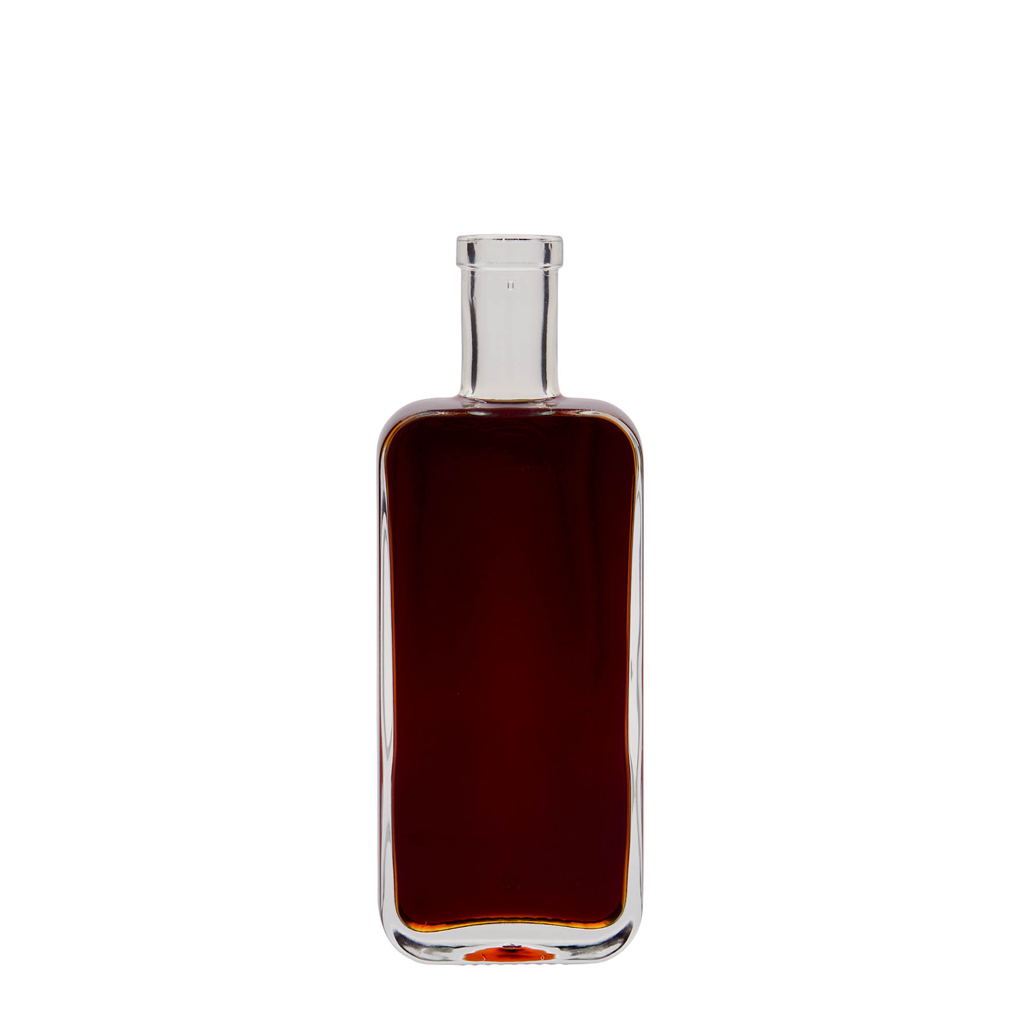 200 ml glassflaske 'Nice', rektangulær, åpning: kork