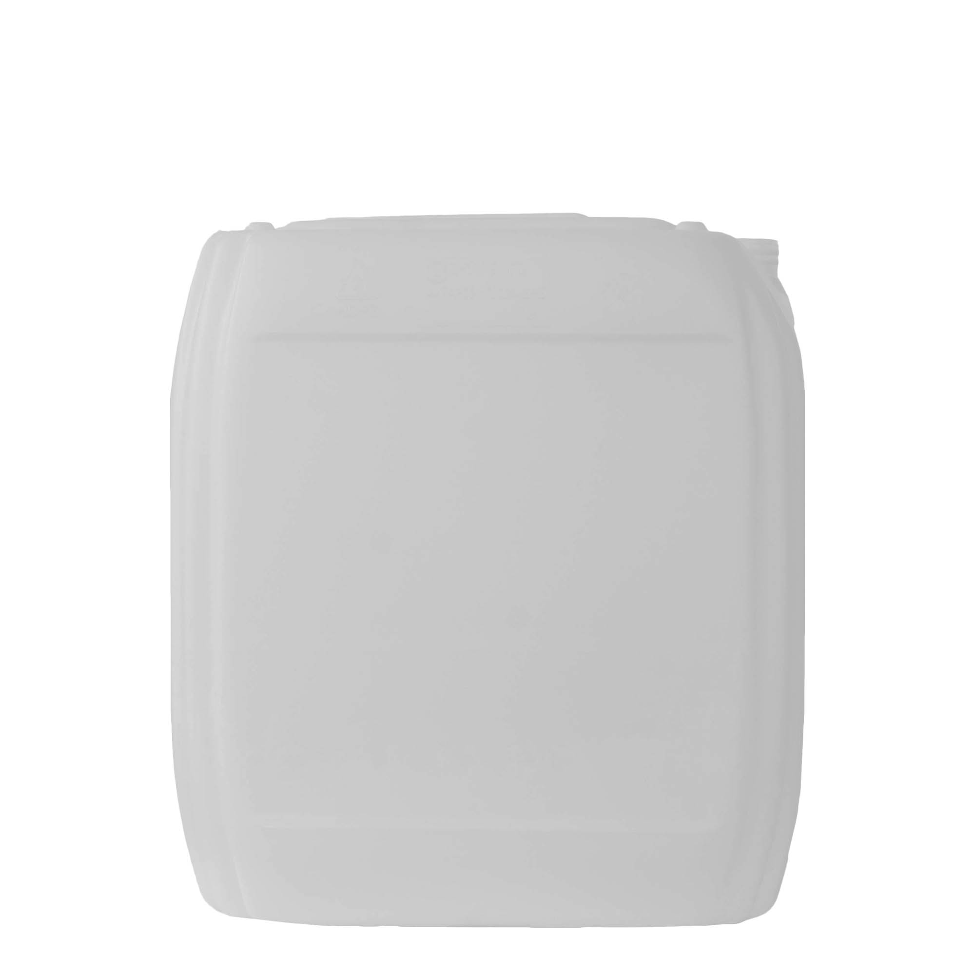 25 l kanne, rektangulær, HDPE-plast, natur, åpning: ND 60