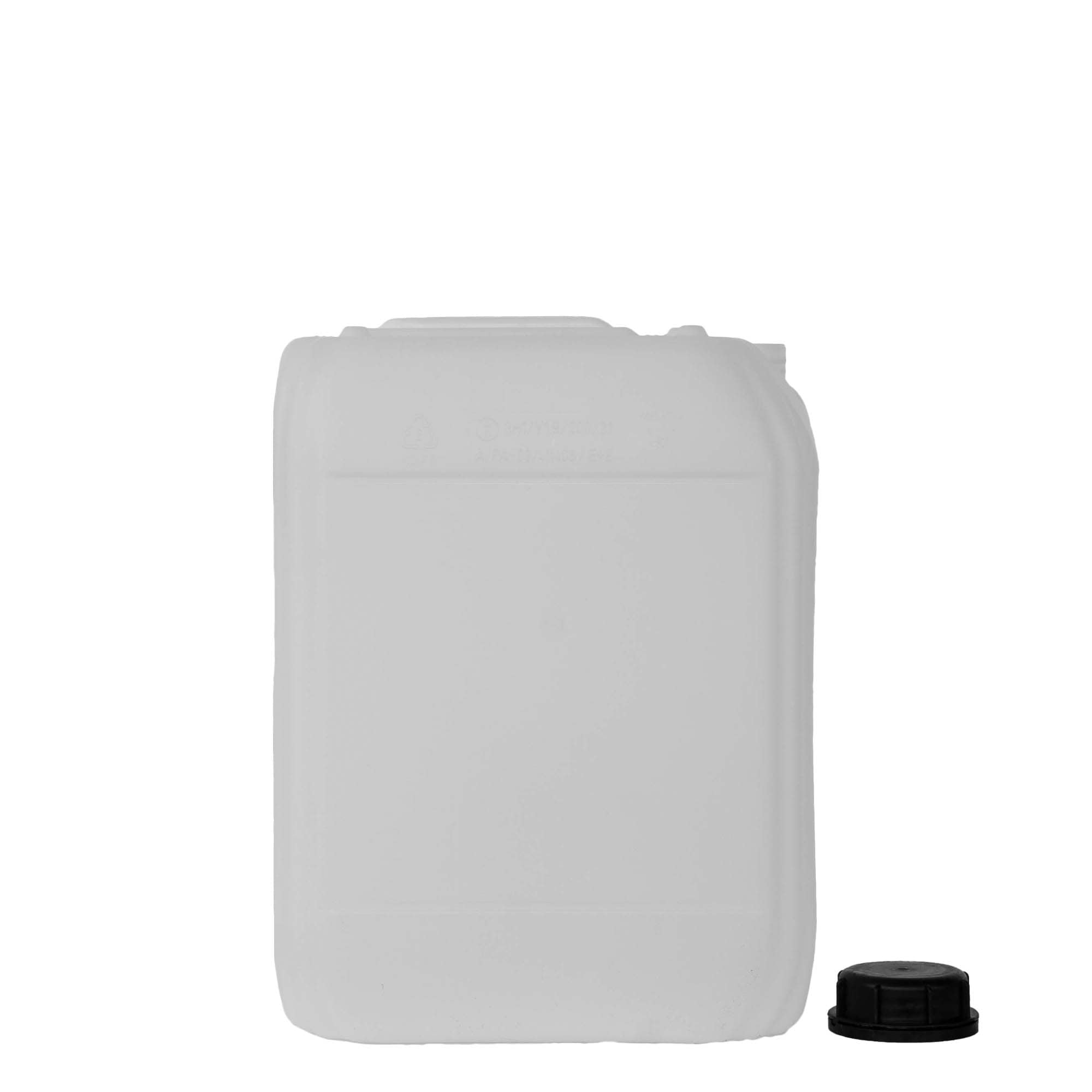 20 l kanne, rektangulær, HDPE-plast, natur, åpning: ND 60