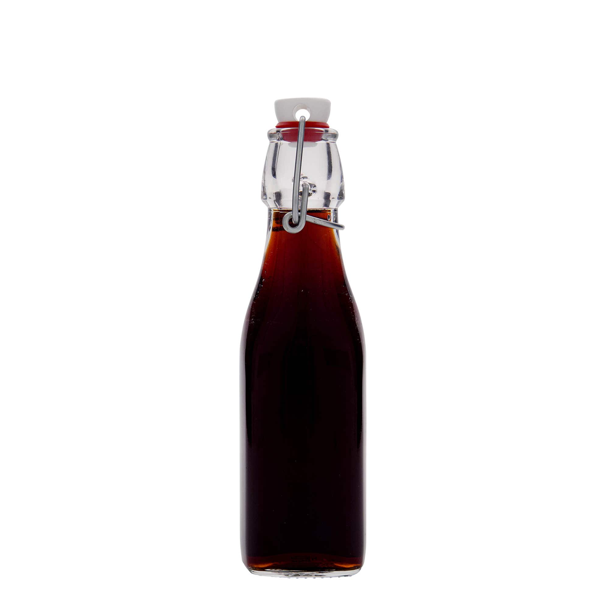 250 ml glassflaske "Swing, kvadratisk, åpning: Bøylelokk
