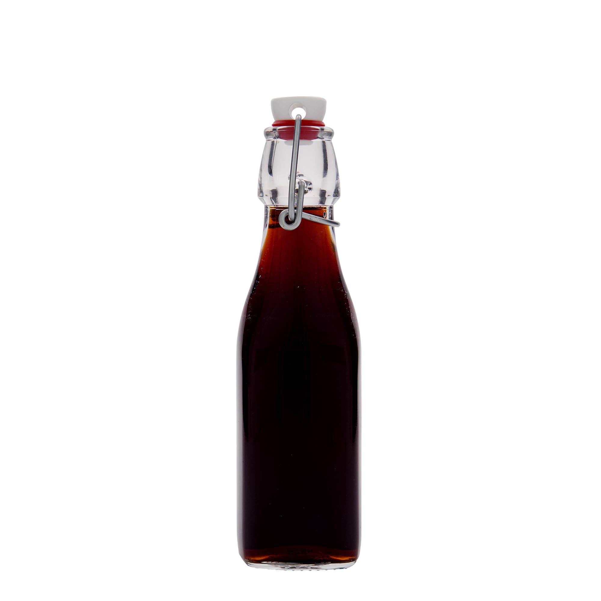 250 ml glassflaske 'Swing, firkantet, åpning: klafflås