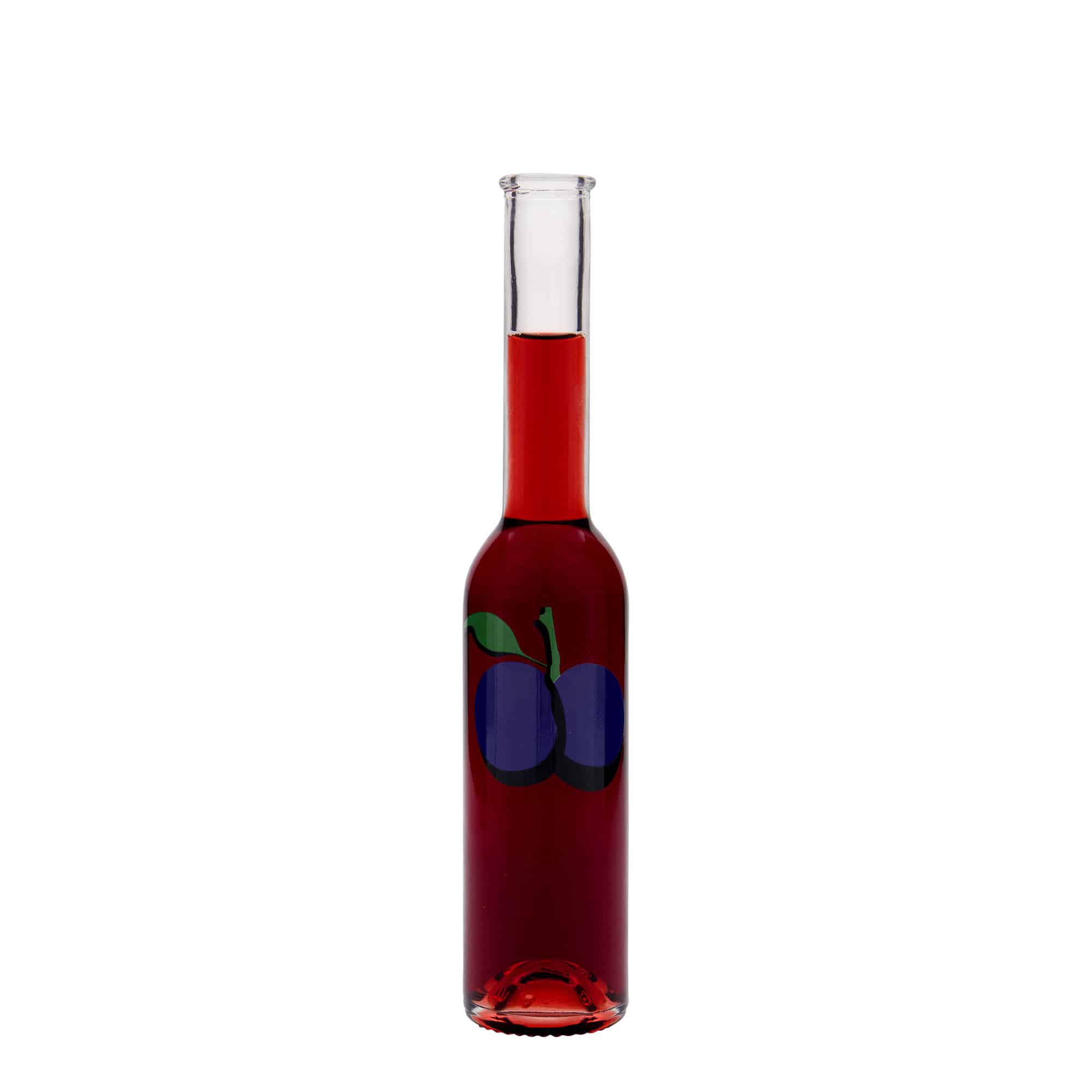 200 ml glassflaske "Opera", motiv: Plomme, åpning: Kork