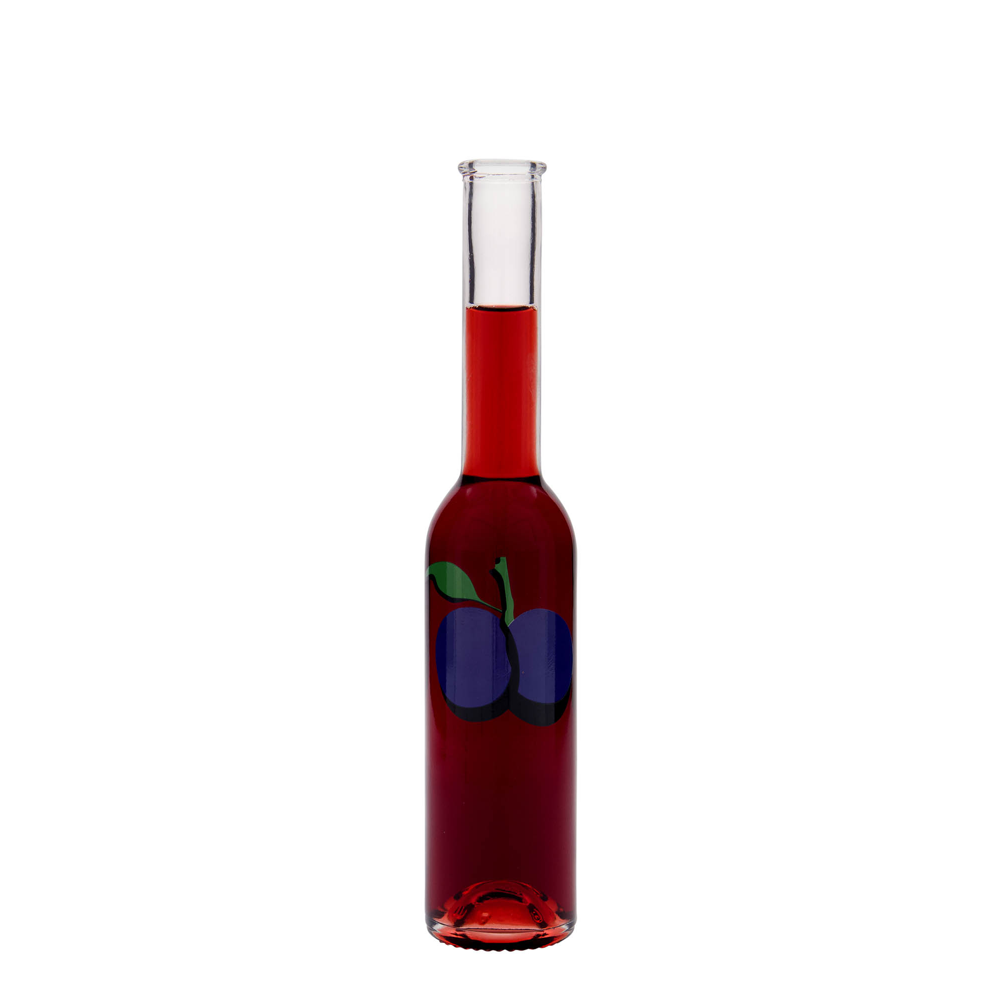 200 ml glassflaske 'Opera', motiv: Plomme, åpning: Kork