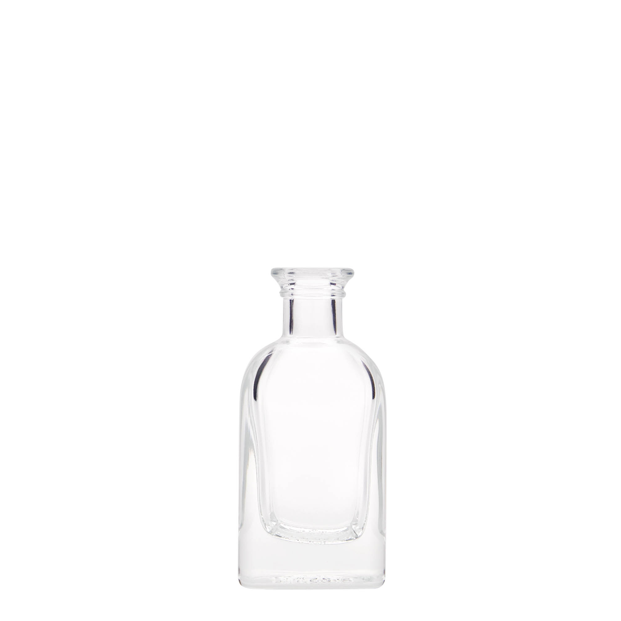 40 ml glassflaske Apotheker Carré, firkantet, åpning: kork