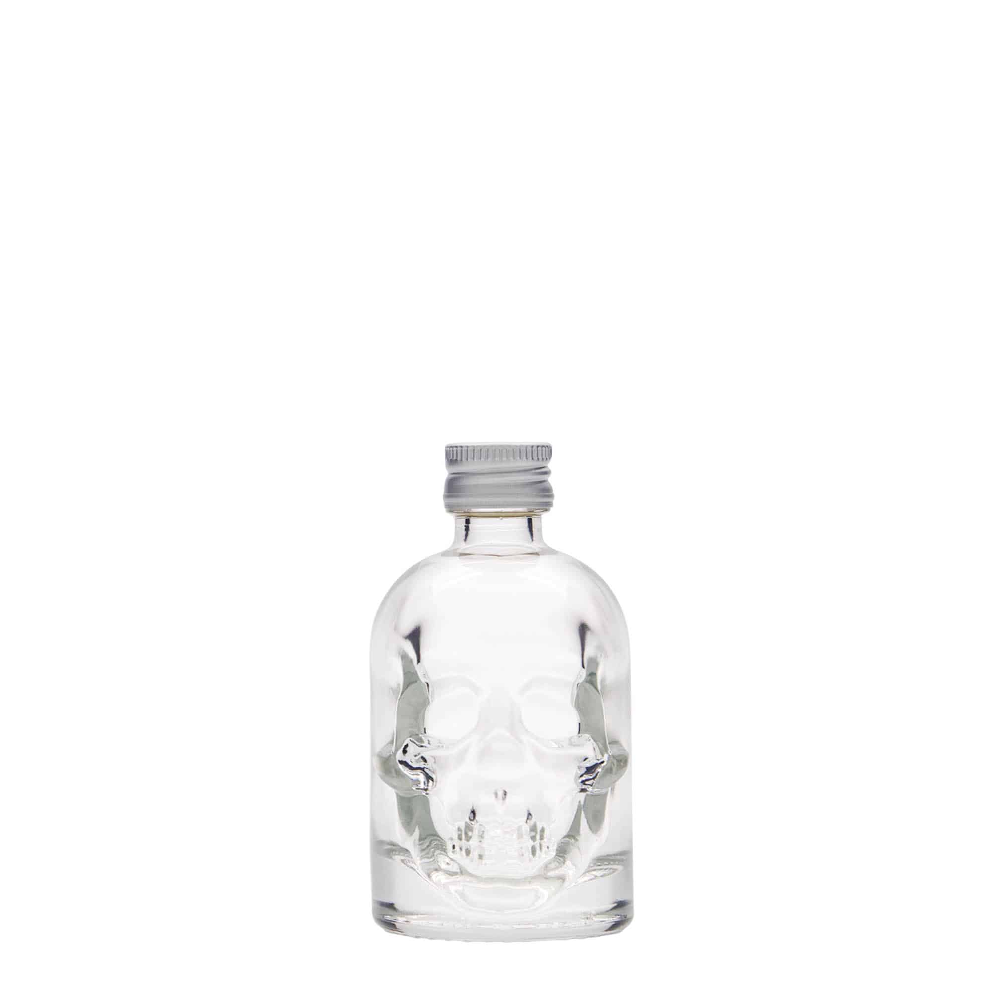 50 ml glassflaske "Hodeskalle", åpning: PP 18