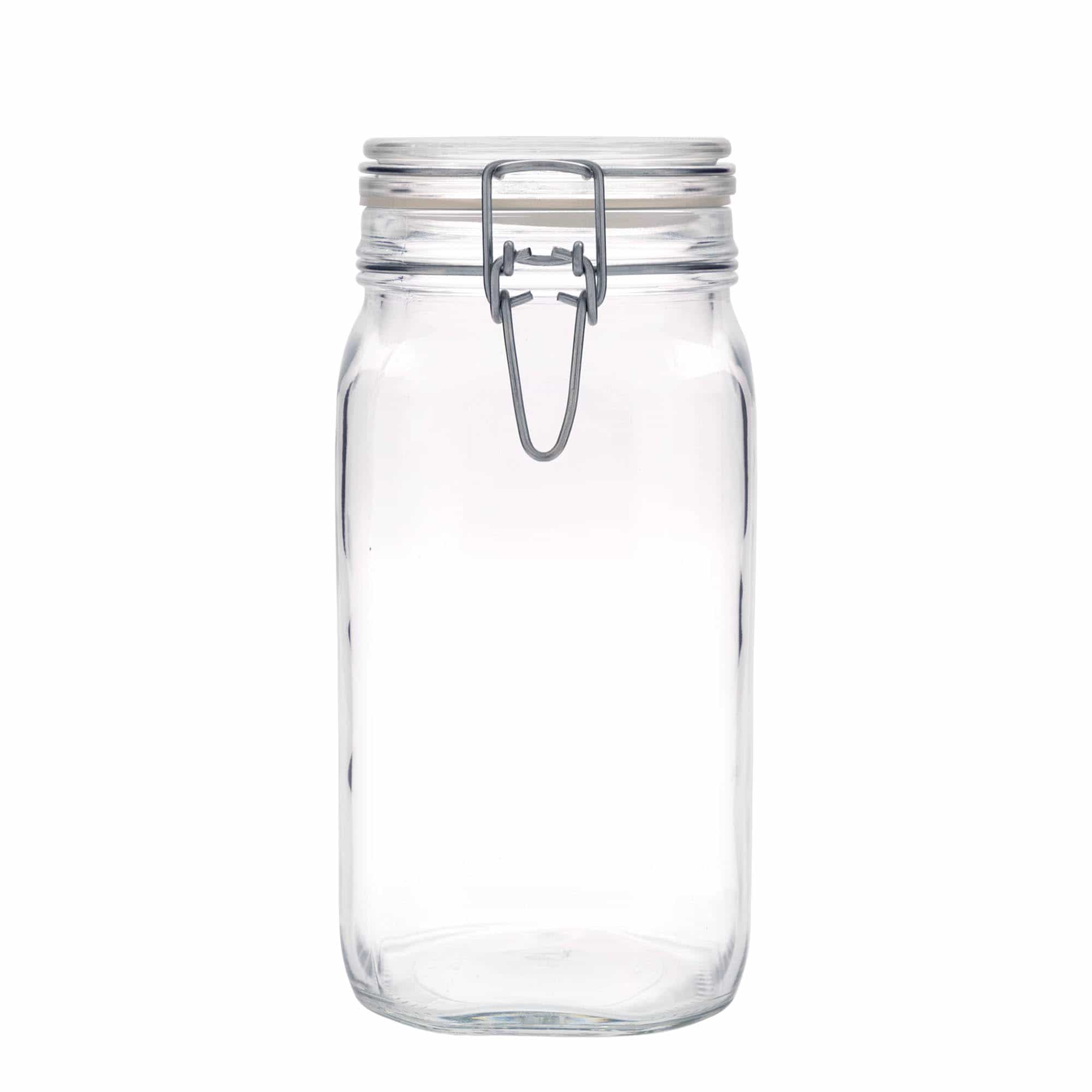 1500 ml bøyleglass "Fido", kvadratisk, åpning: Bøylelokk 1500 ml bøyleglass "Fido", kvadratisk, åpning: Bøylelokk