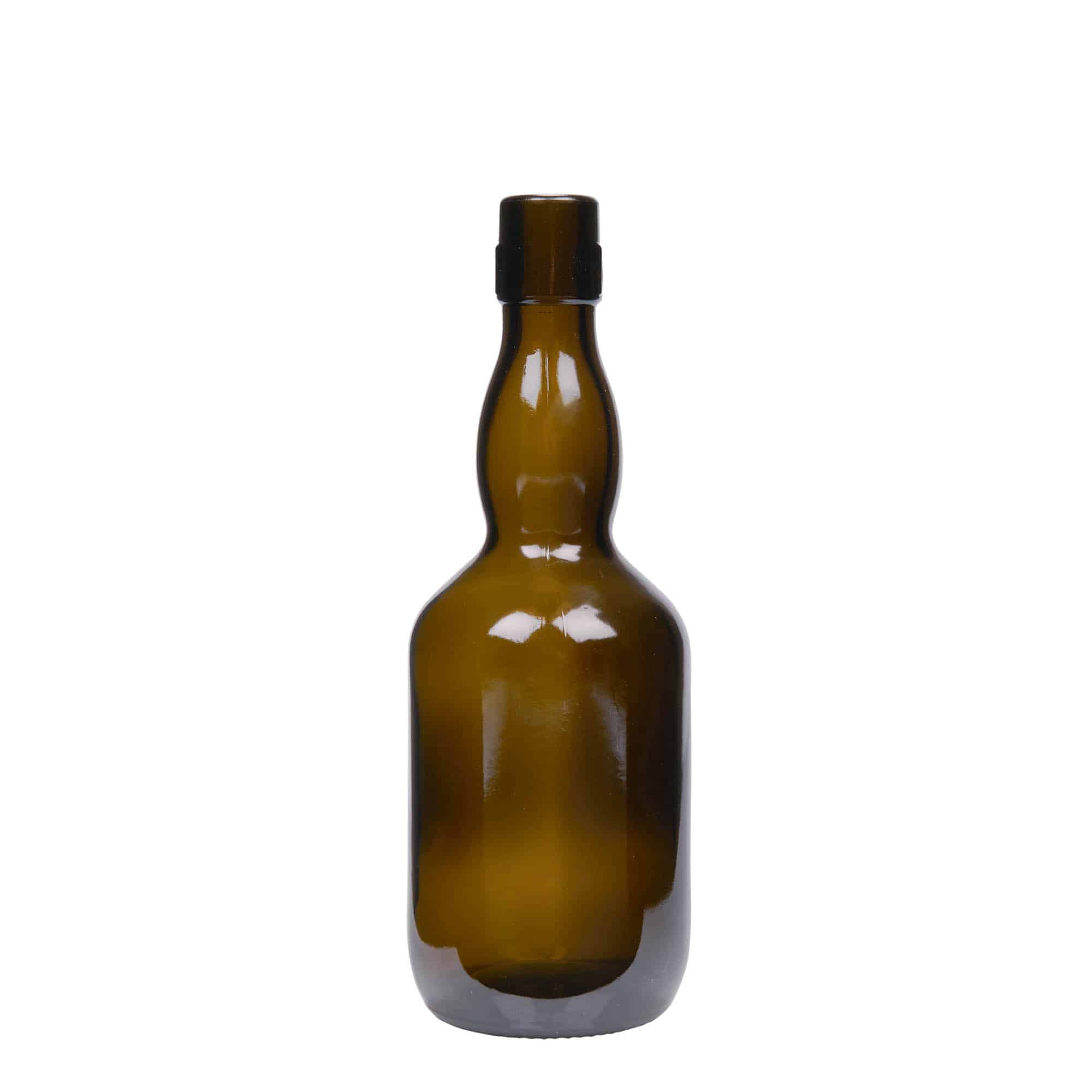 500 ml ølflaske Kropf-hals, glass, antikkgrønn, åpning: Bøylelokk 500 ml ølflaske Kropf-hals, glass, antikkgrønn, åpning: Bøylelokk