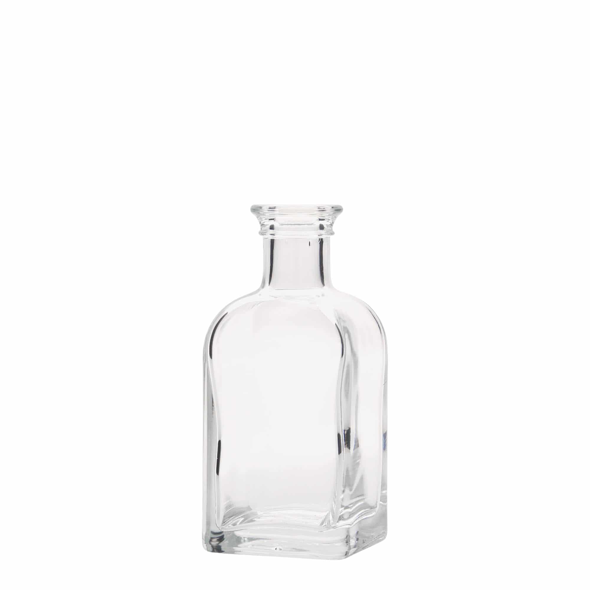 100 ml apotekerglassflaske Carré, kvadratisk, åpning: Kork