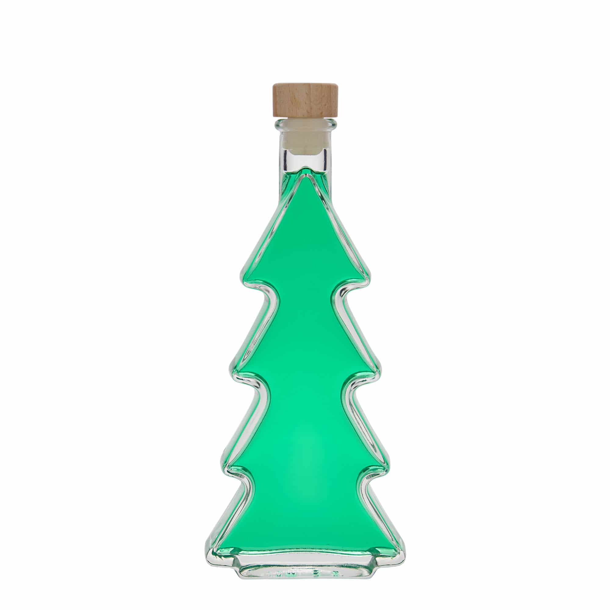 200 ml glassflaske "Juletre", åpning: Kork