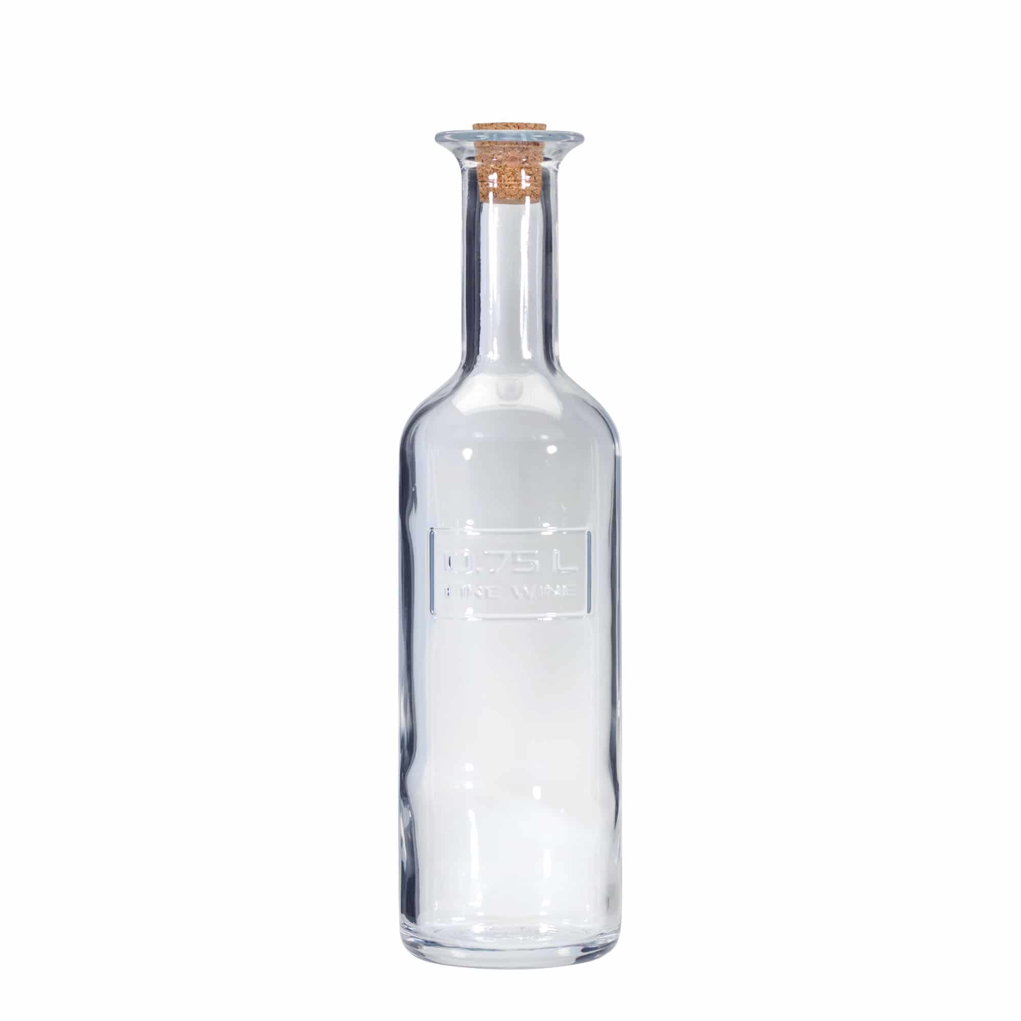 750 ml glassflaske 'Optima Fine Wine', åpning: kork