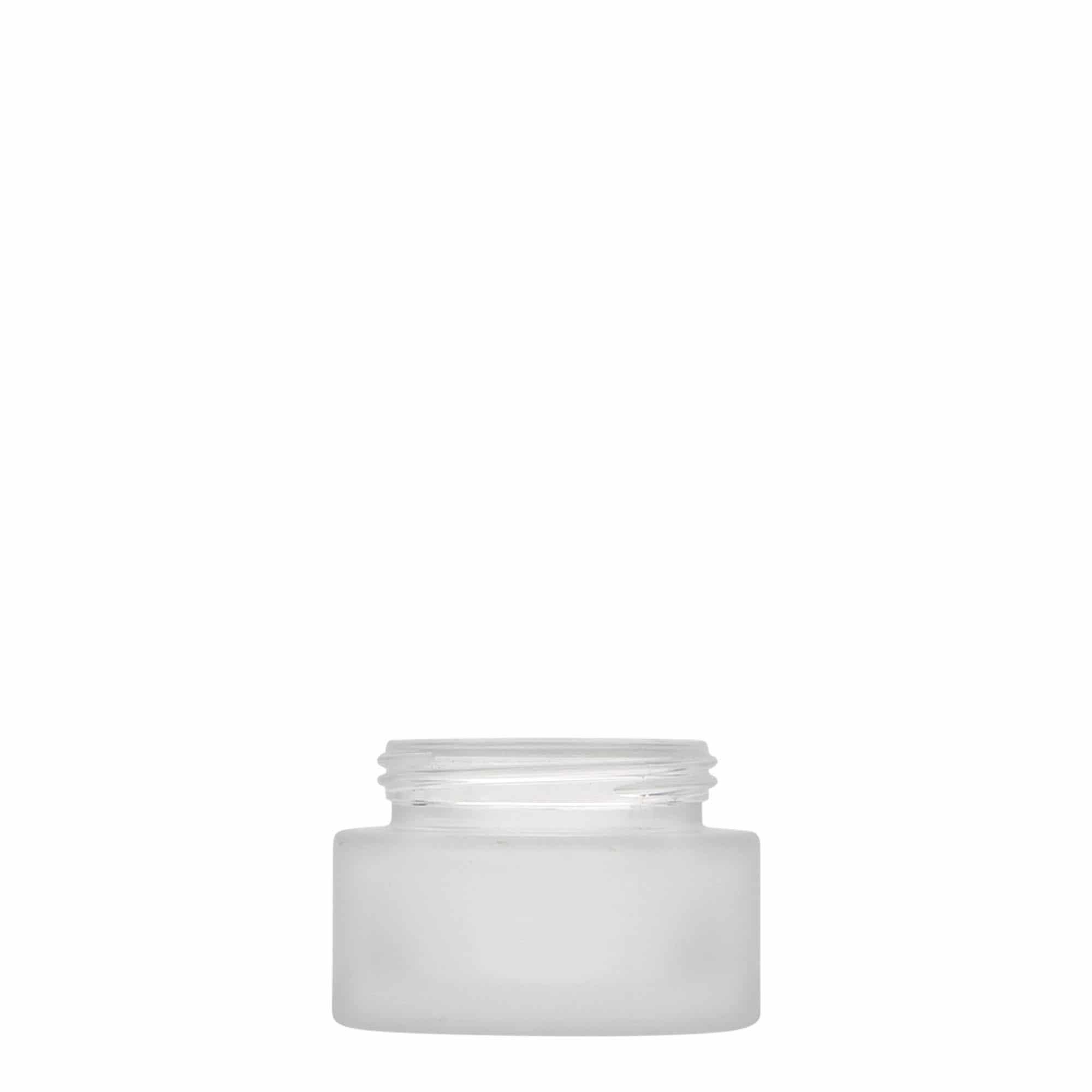 30 ml krukke 'Platin Edition', glass, frostet, åpning: skrukork