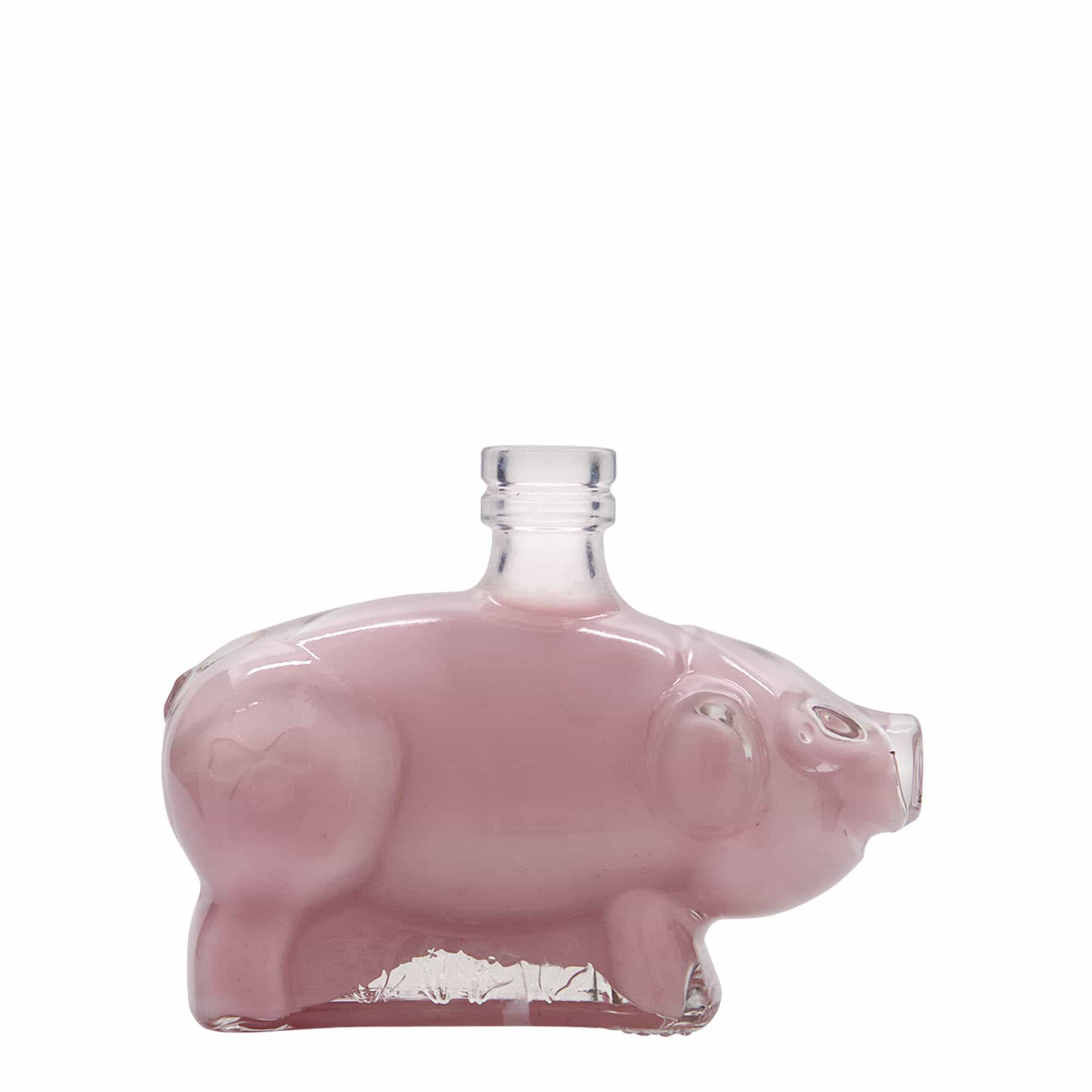 200 ml glassflaske "Heldiggris", åpning: Kork