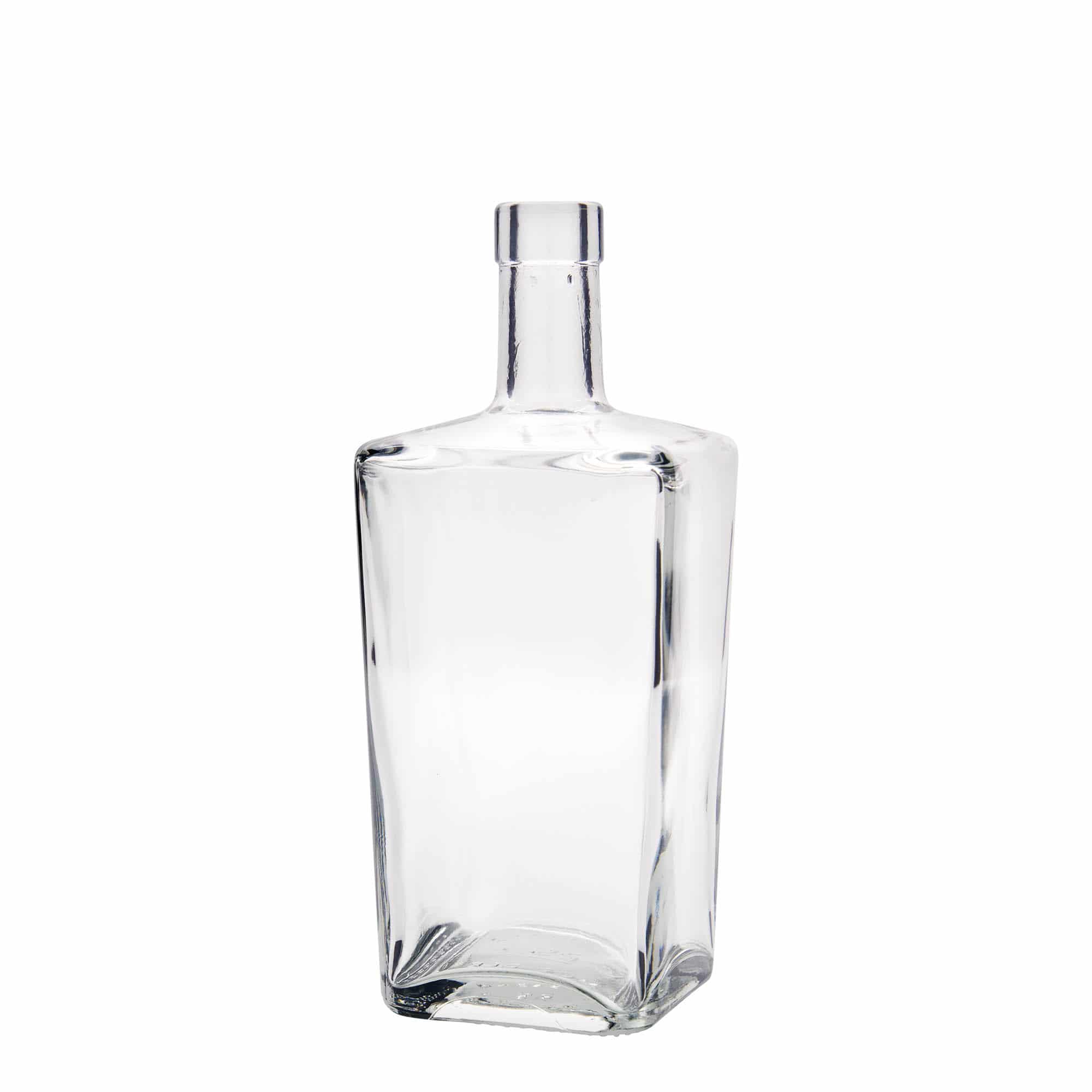 700 ml glassflaske "Noel", kvadratisk, åpning: Kork