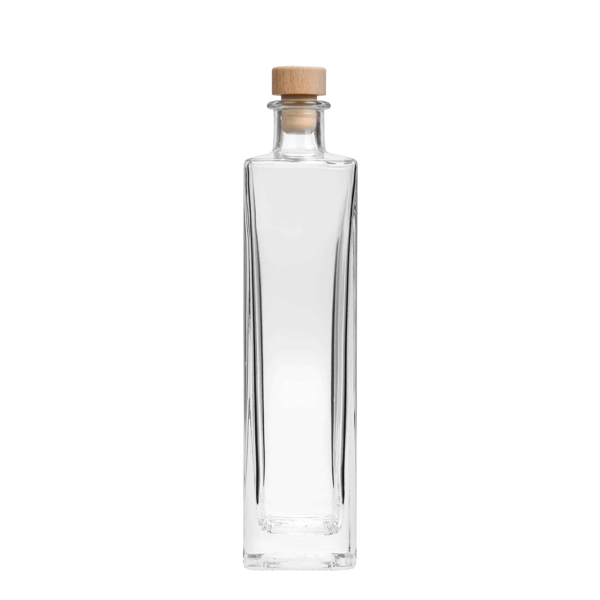500 ml glassflaske "Rafaello", kvadratisk, åpning: Kork