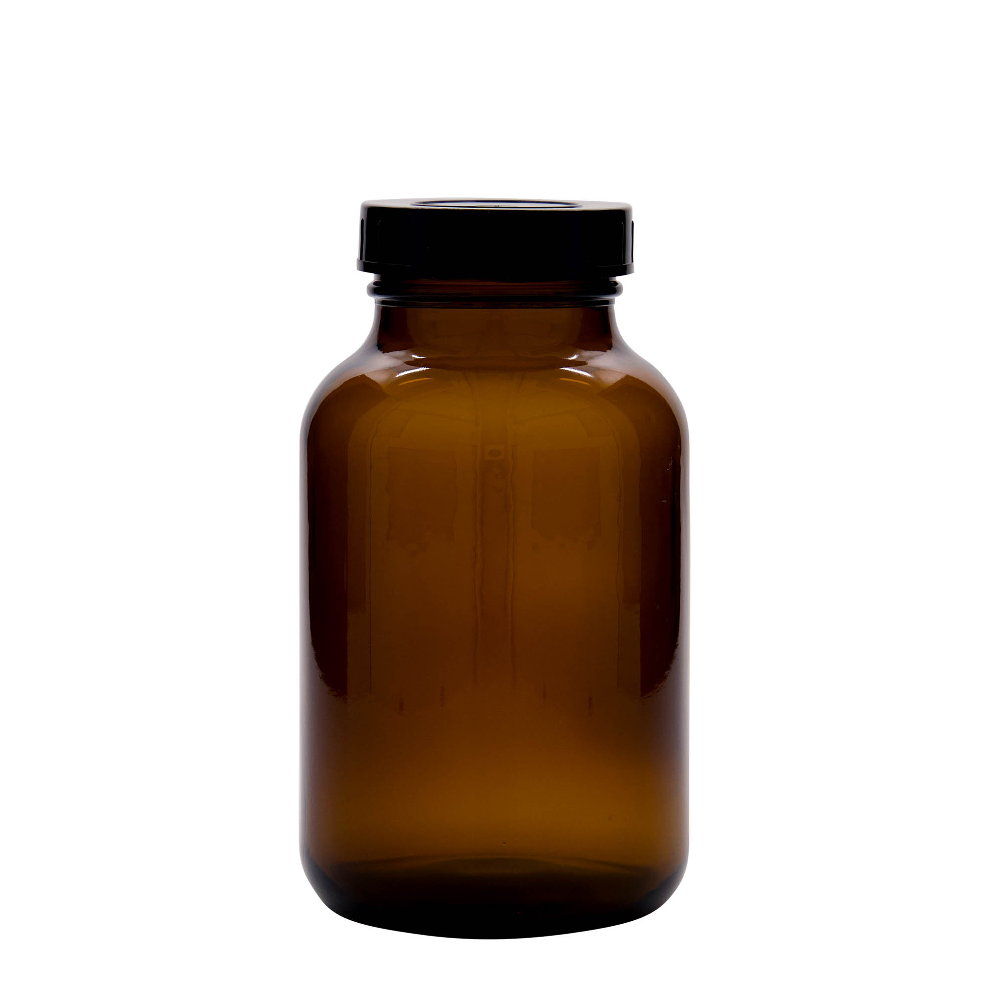 1.000 ml bredhalsglass, brunt, åpning: DIN 68