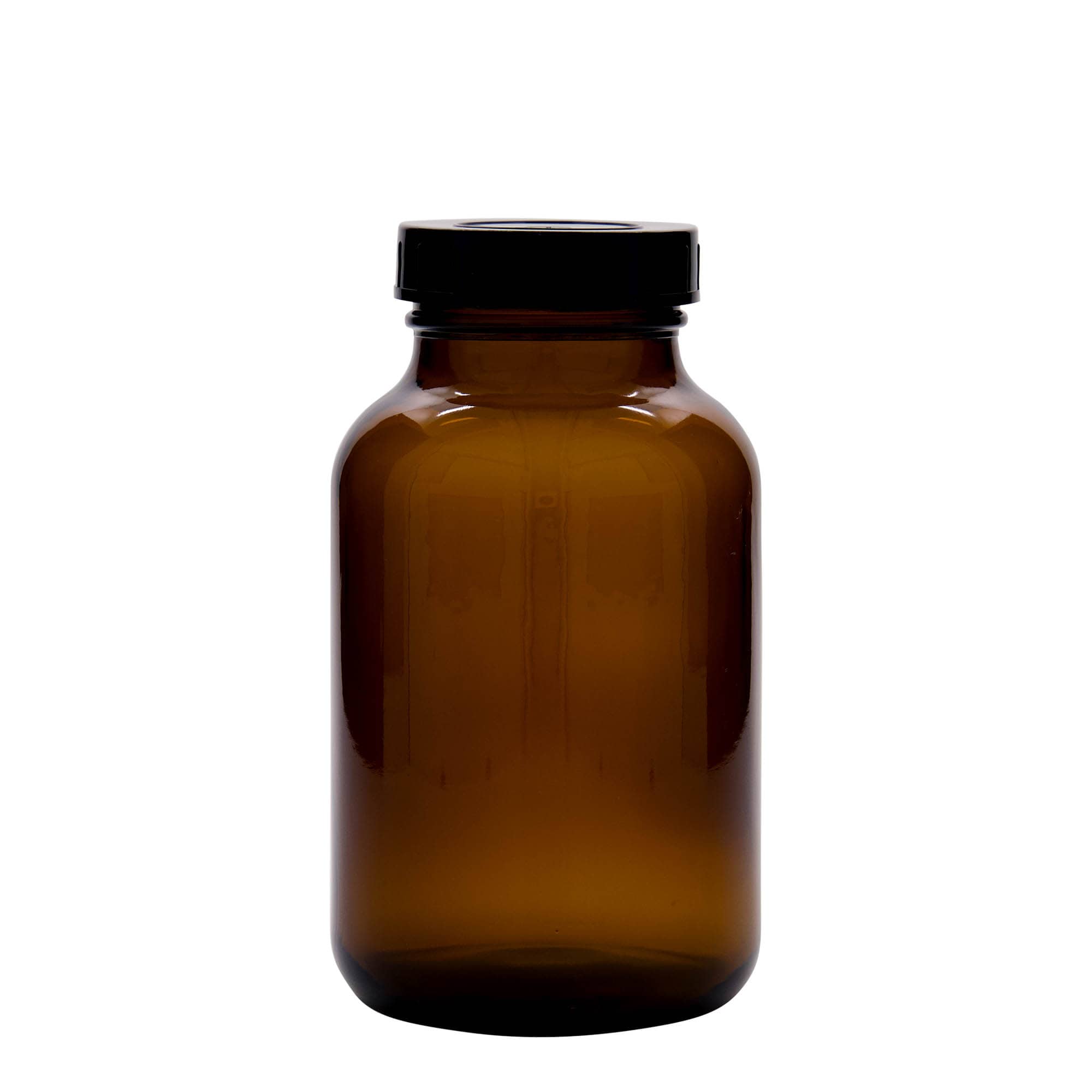 1.000 ml bredhalsglass, brunt, åpning: DIN 68