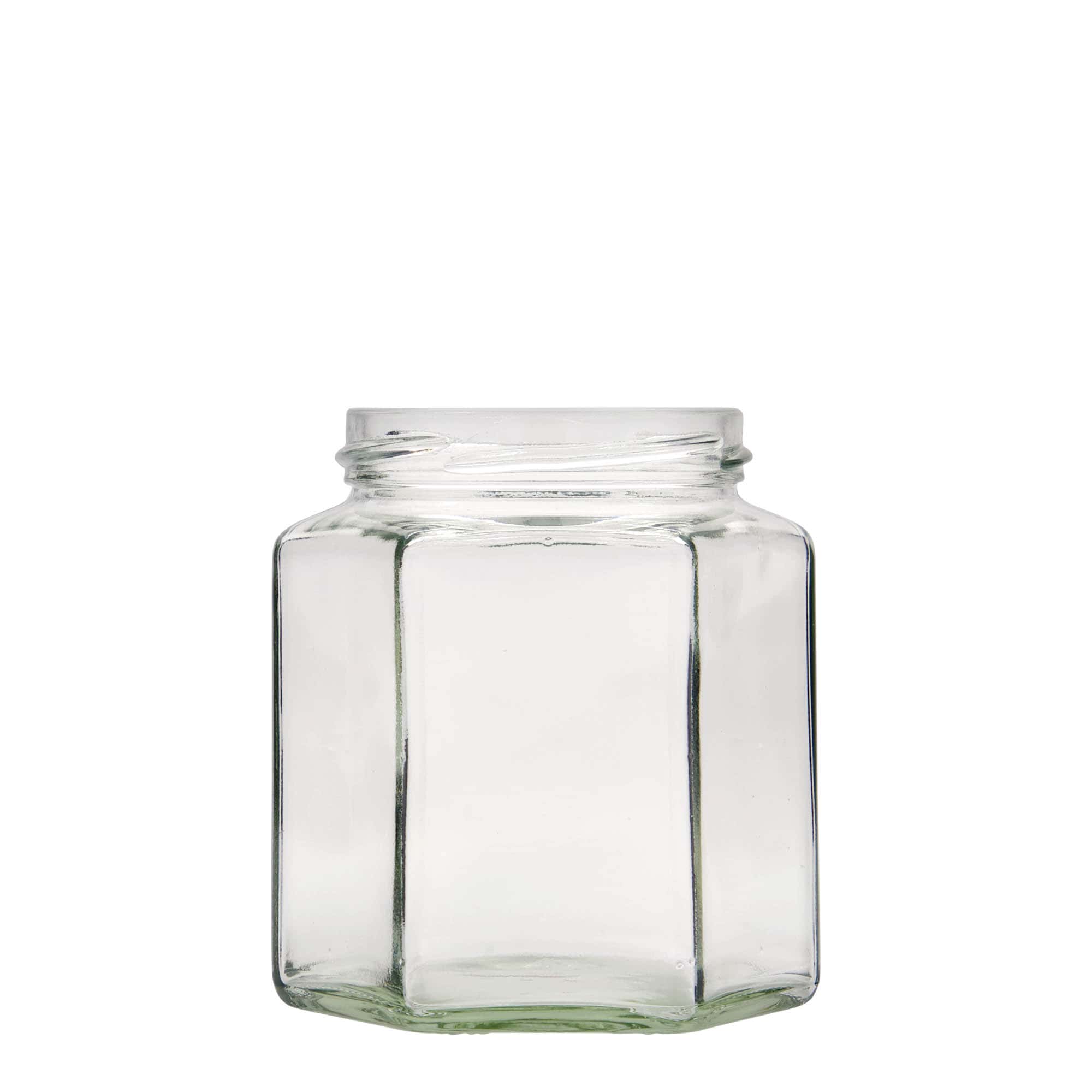 390 ml sekskantglass, åpning: Twist-Off (TO 70) 390 ml sekskantglass, åpning: Twist-Off (TO 70)