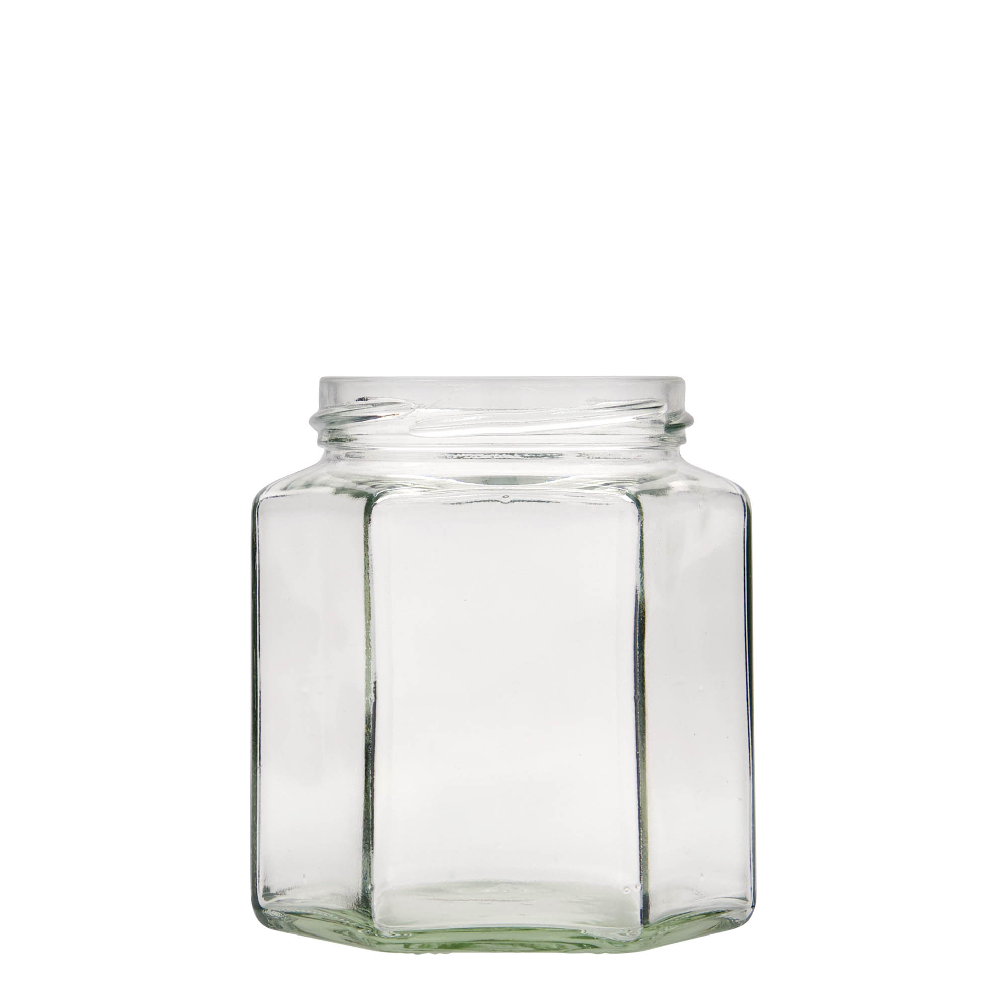 390 ml sekskantglass, åpning: Twist-Off (TO 70) 390 ml sekskantglass, åpning: Twist-Off (TO 70)