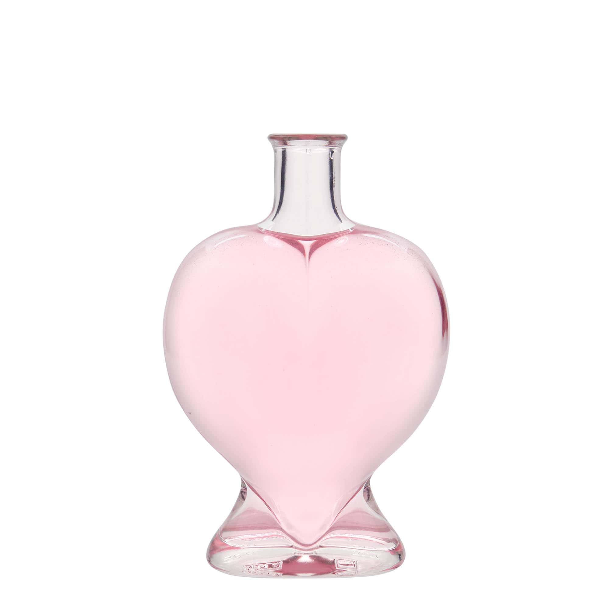 500 ml glassflaske 'Hjerte', munn: kork
