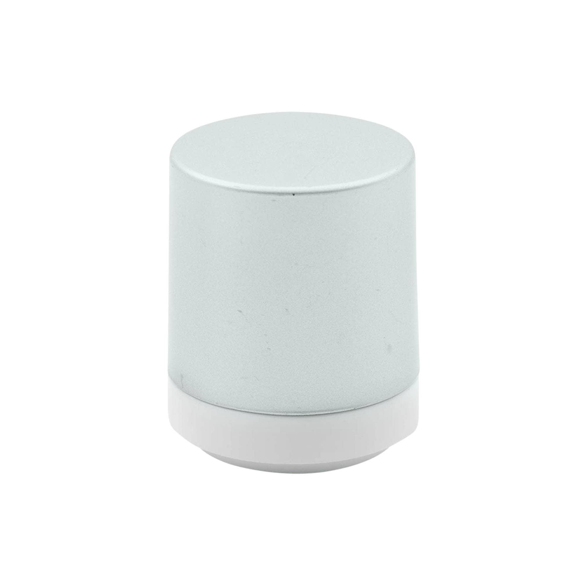 Airless dispenser pumpehode „Mezzo“, type D, PP-plast, hvit med matt sølvmetalllokk