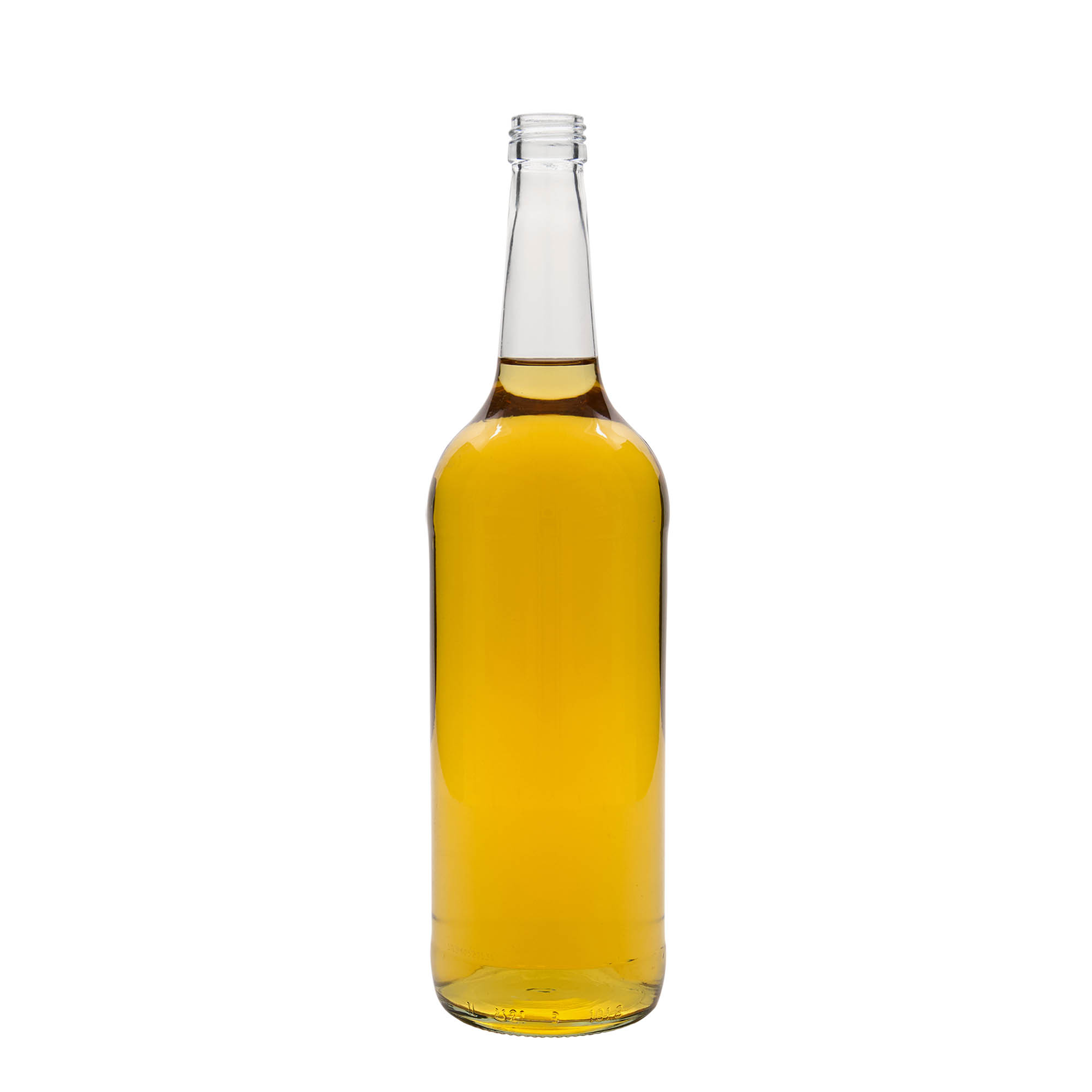 1.000 ml glassflaske med rett hals, åpning: PP 28